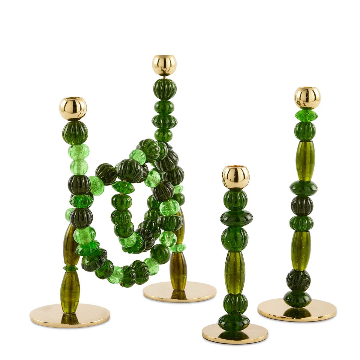Pols Potten Beads ljusstake XS 24 cm mörkgrön