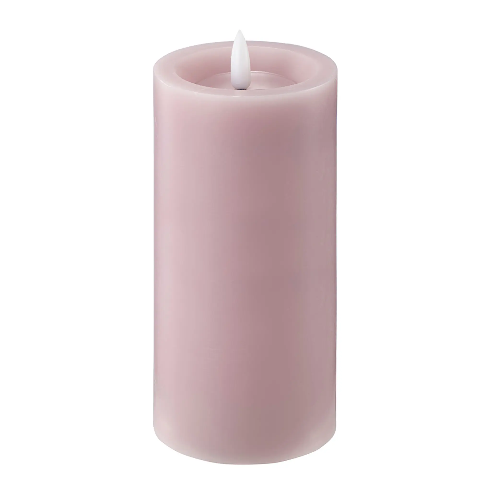 Edelweiss LED blockljus 7,5x15 cm pastel rose