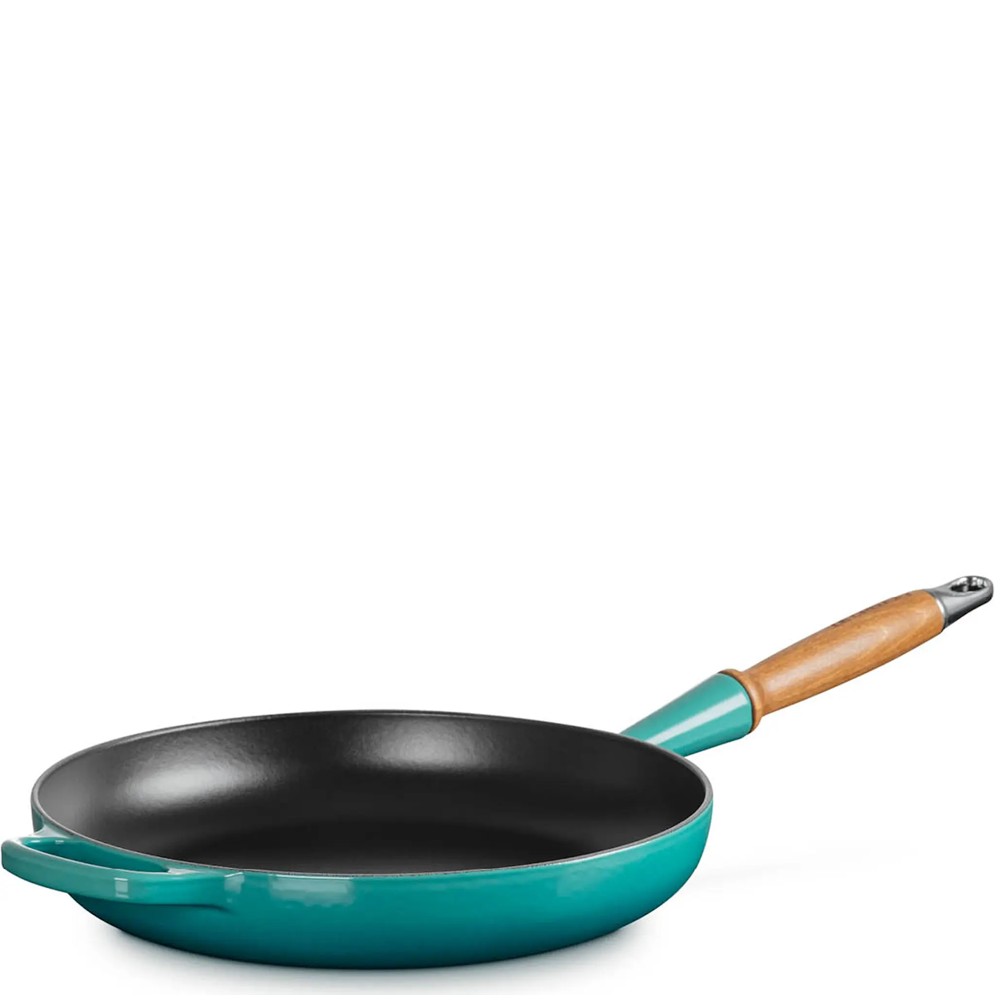 Le Creuset Signature stekpanna med trähandtag 28 cm Bleu Riviera