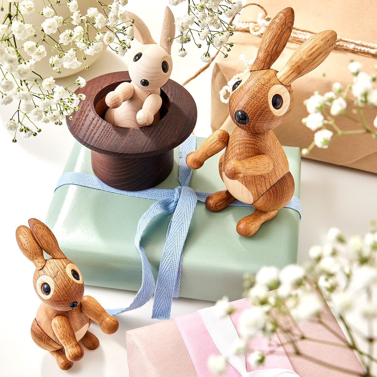 Spring Copenhagen The Magic Hat Kanin träddekoration 9,5 cm lönn