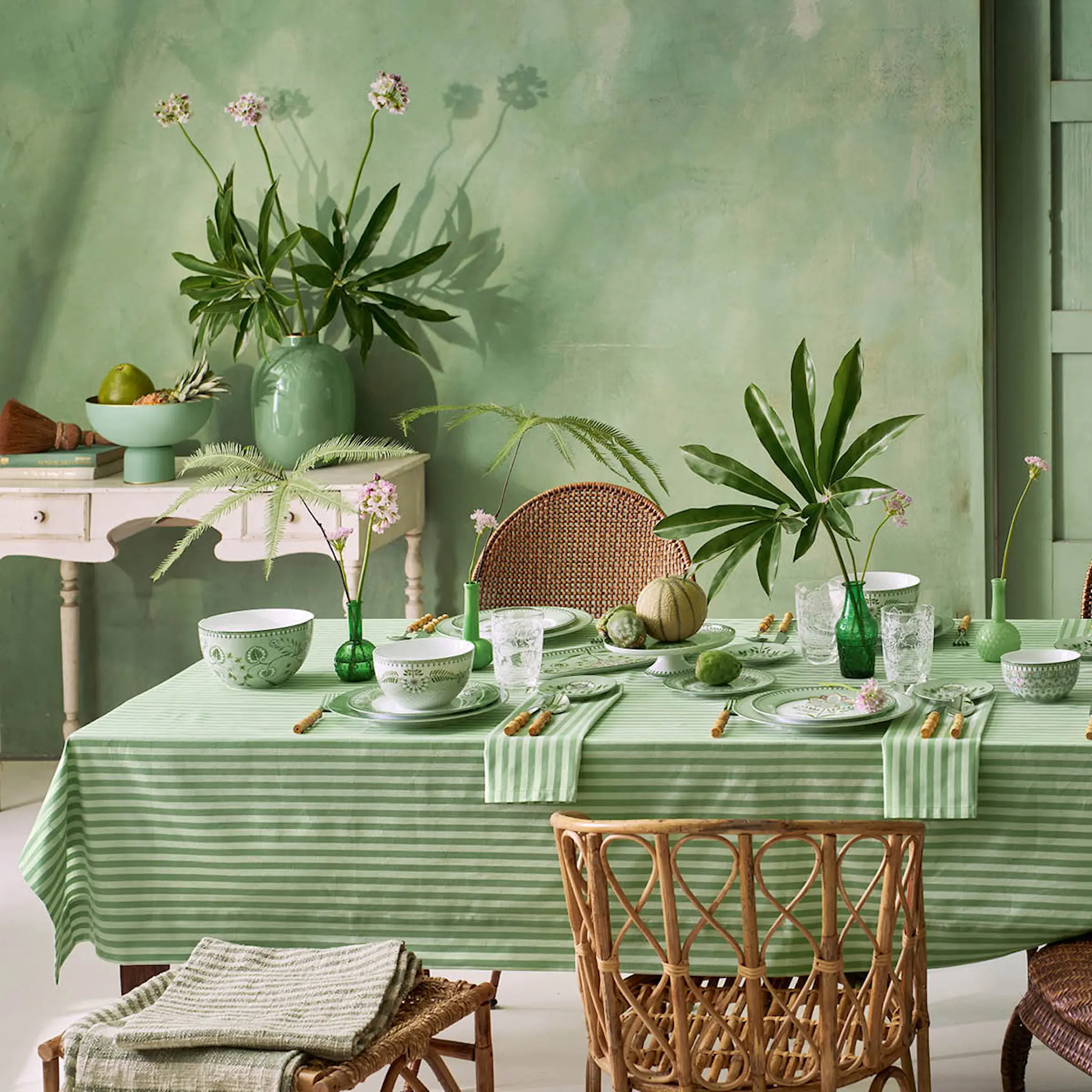 Pip Studio Lily & Lotus Lautanen 21 cm Vaaleanvihreä