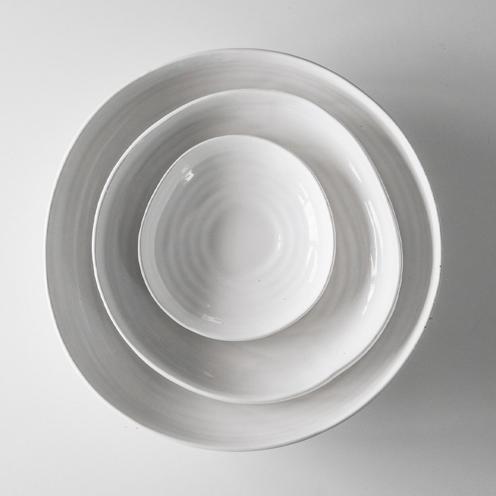 Sögne Home Stella Skål Räfflad Medium 29 cm Vit