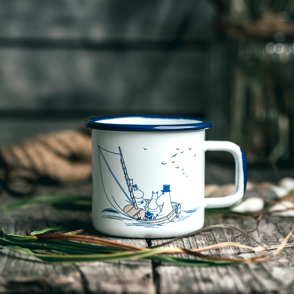 Muurla Mummikopp Emalje 37 cl sjømenn hvit