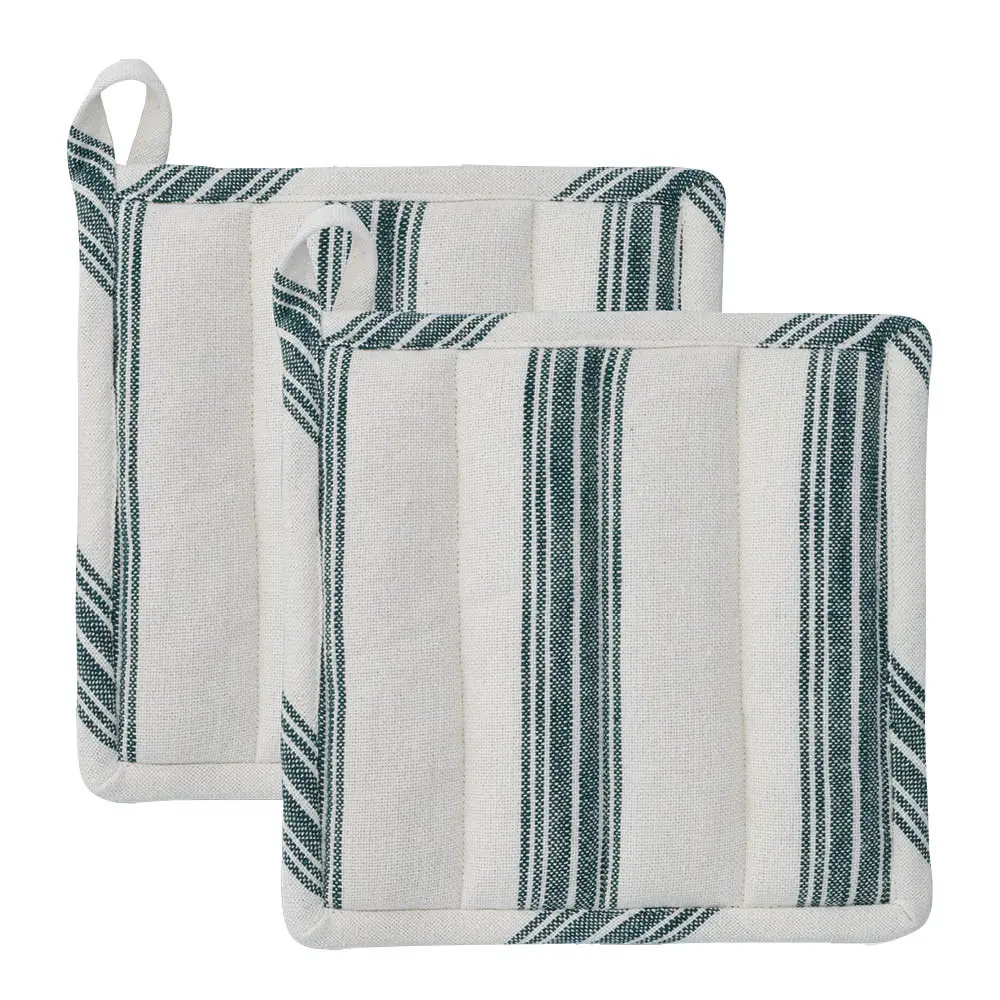 Garn Patalappu 22x22 cm 2 kpl Tummanvihreä