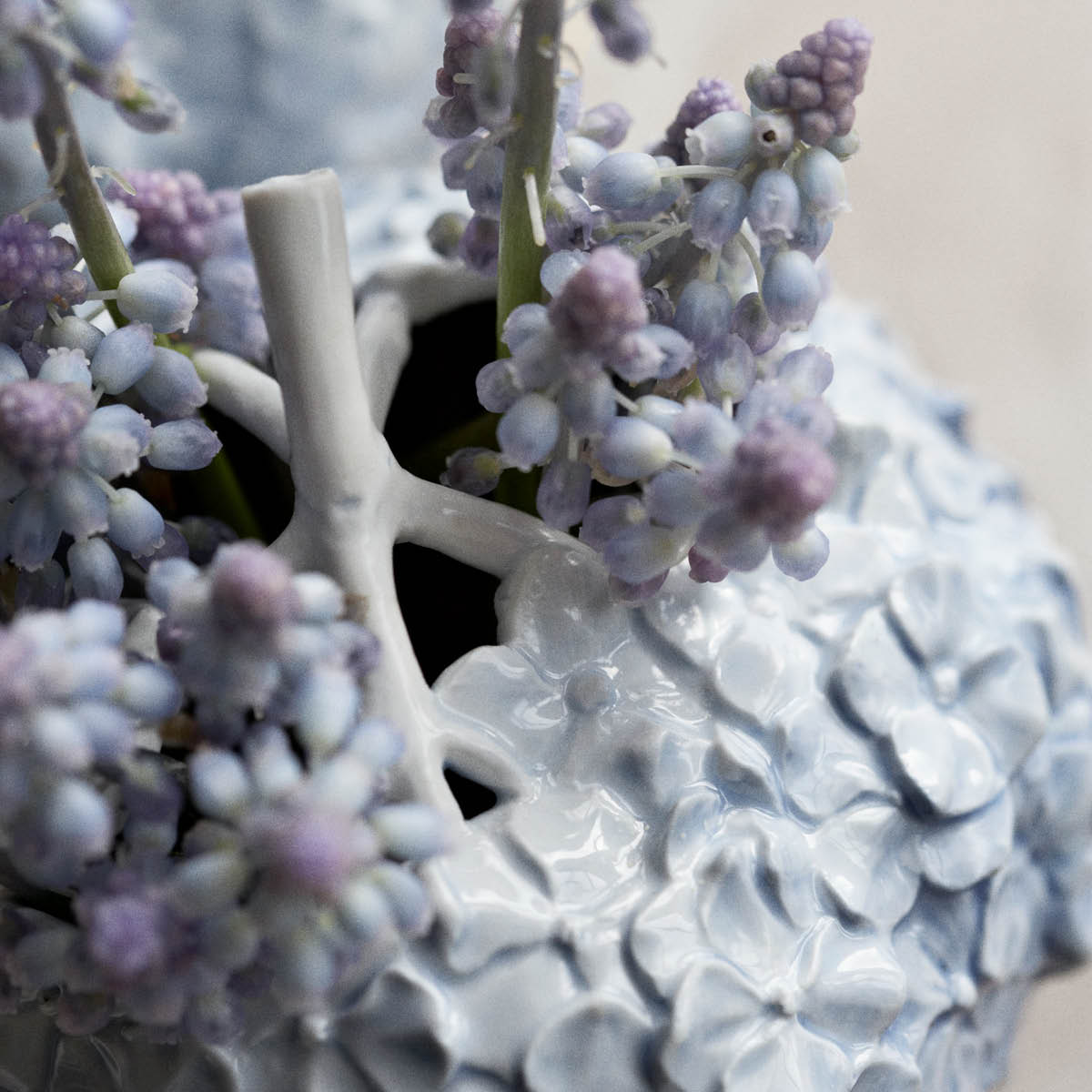 Royal Copenhagen The Art of Giving Flowers vas 11x12 cm Hortensia blå