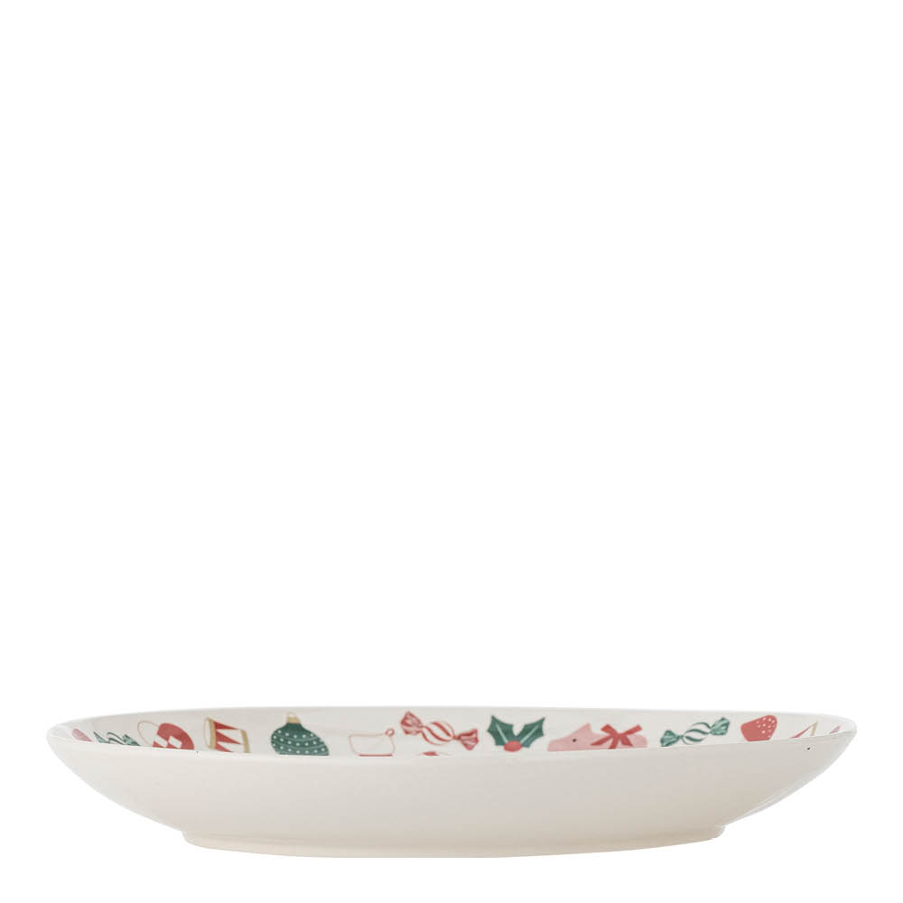 Bloomingville Yule serveringsfat rund 28 cm julemotiv