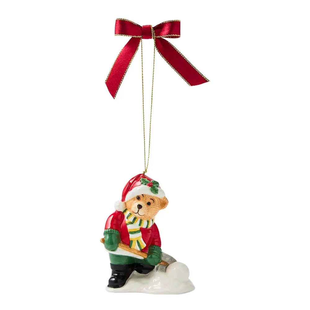 Christmas Tree juletrepynt Teddy Shovelling Snow