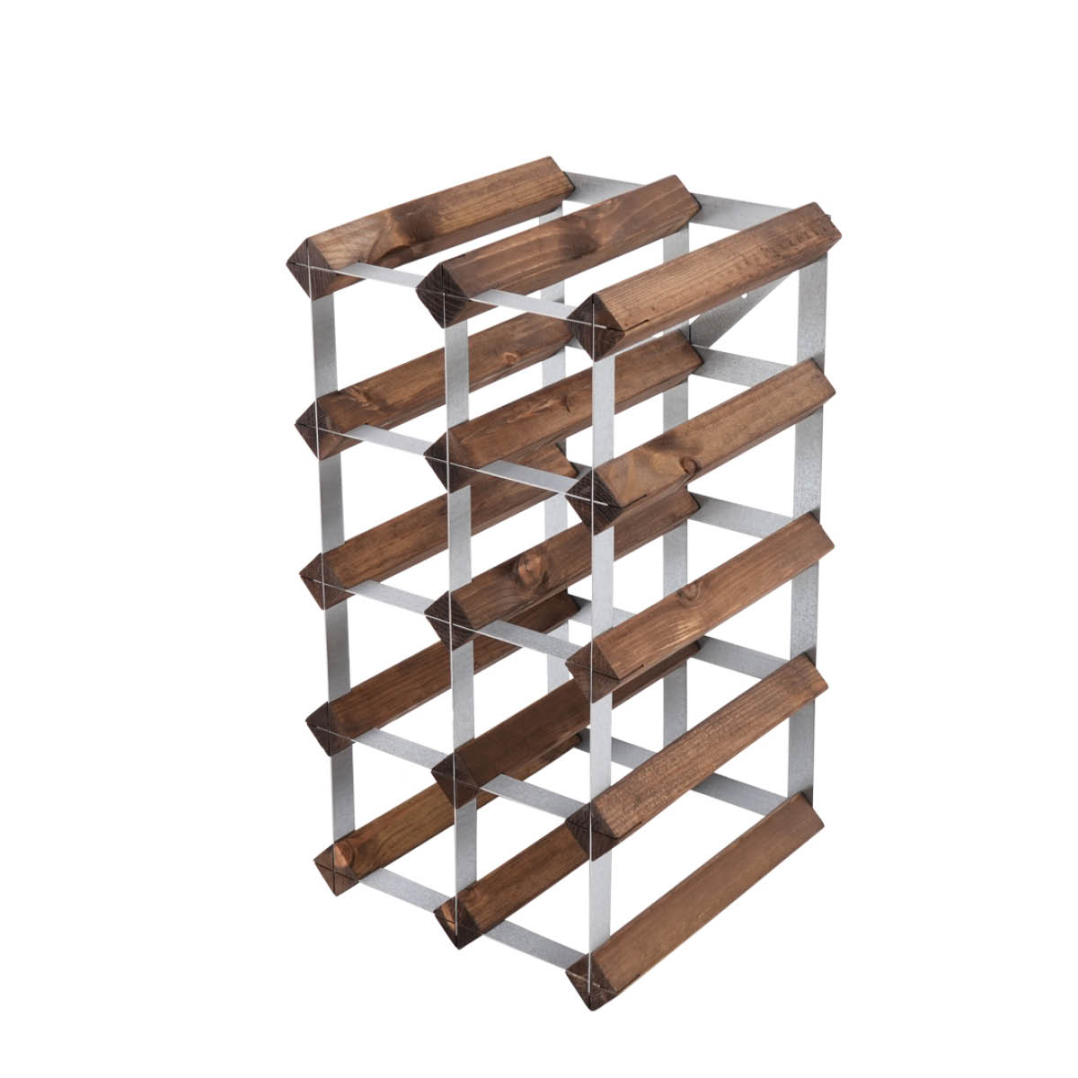 Traditional Wine Rack Vinställ 12 flaskor monterad mörk ek