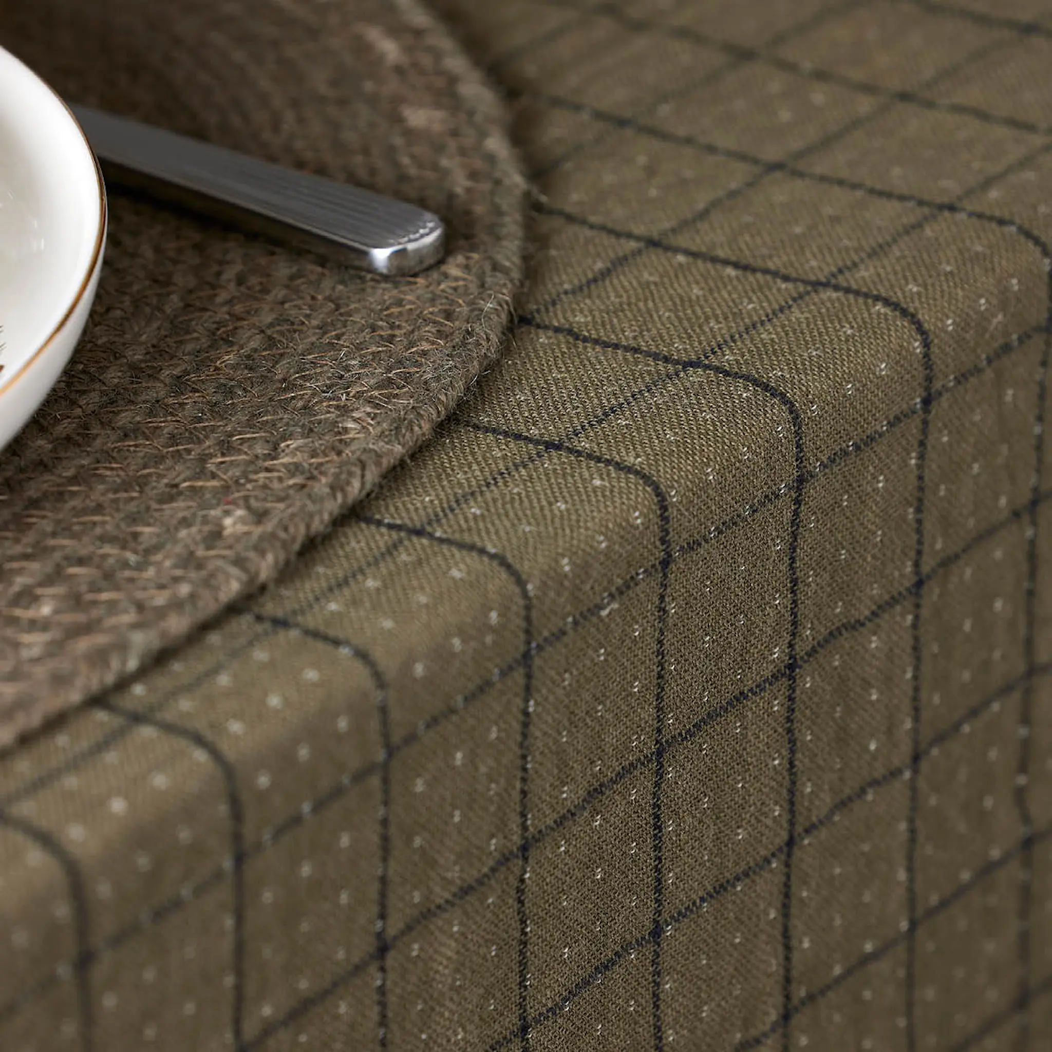 Holmen Albi duk 140x220 cm grønn/svart