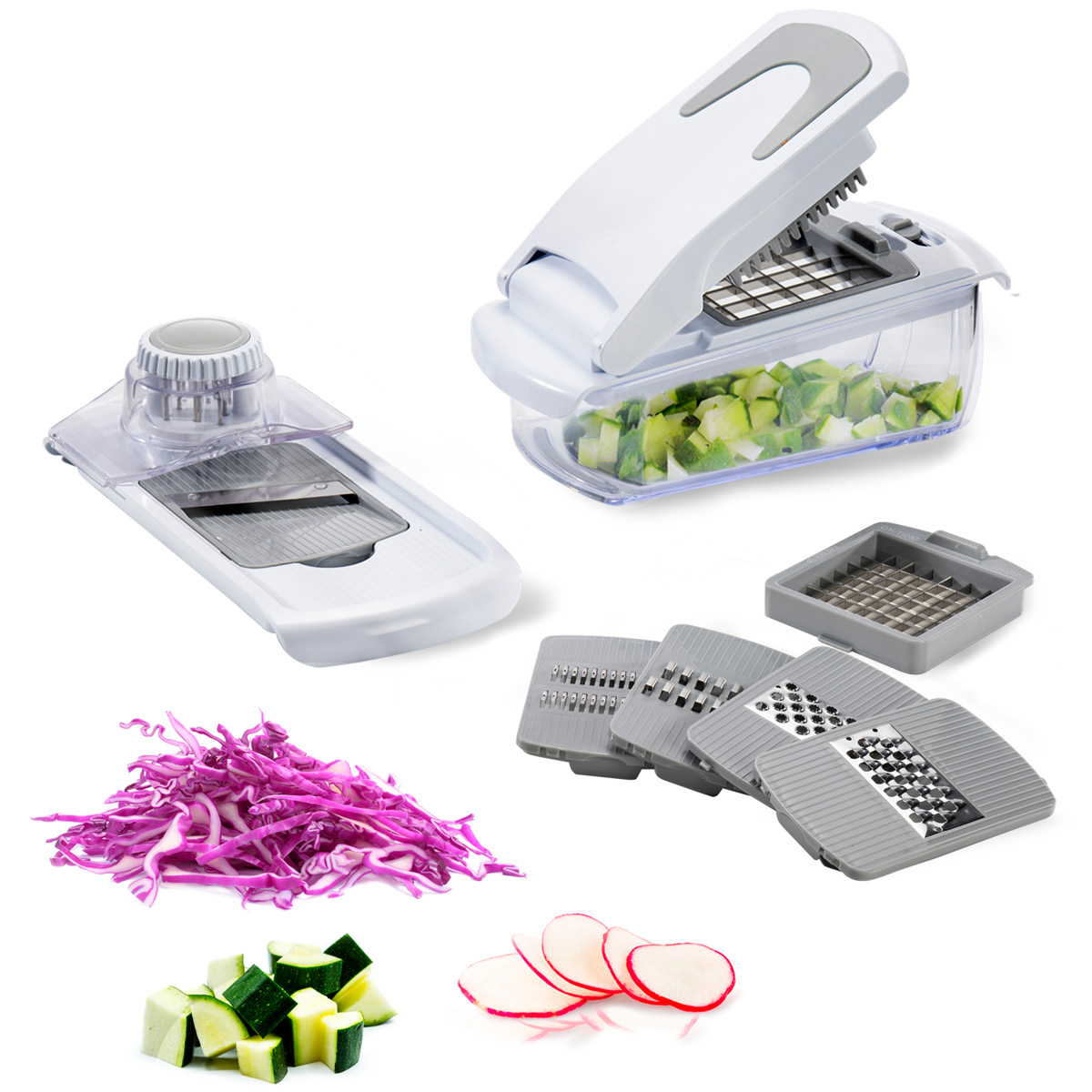 Modern House Basis Vihannesleikkuri Harmaa/Valkoinen