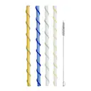 Straw celebrate sugrör långa 4-pack blå/vit/gul