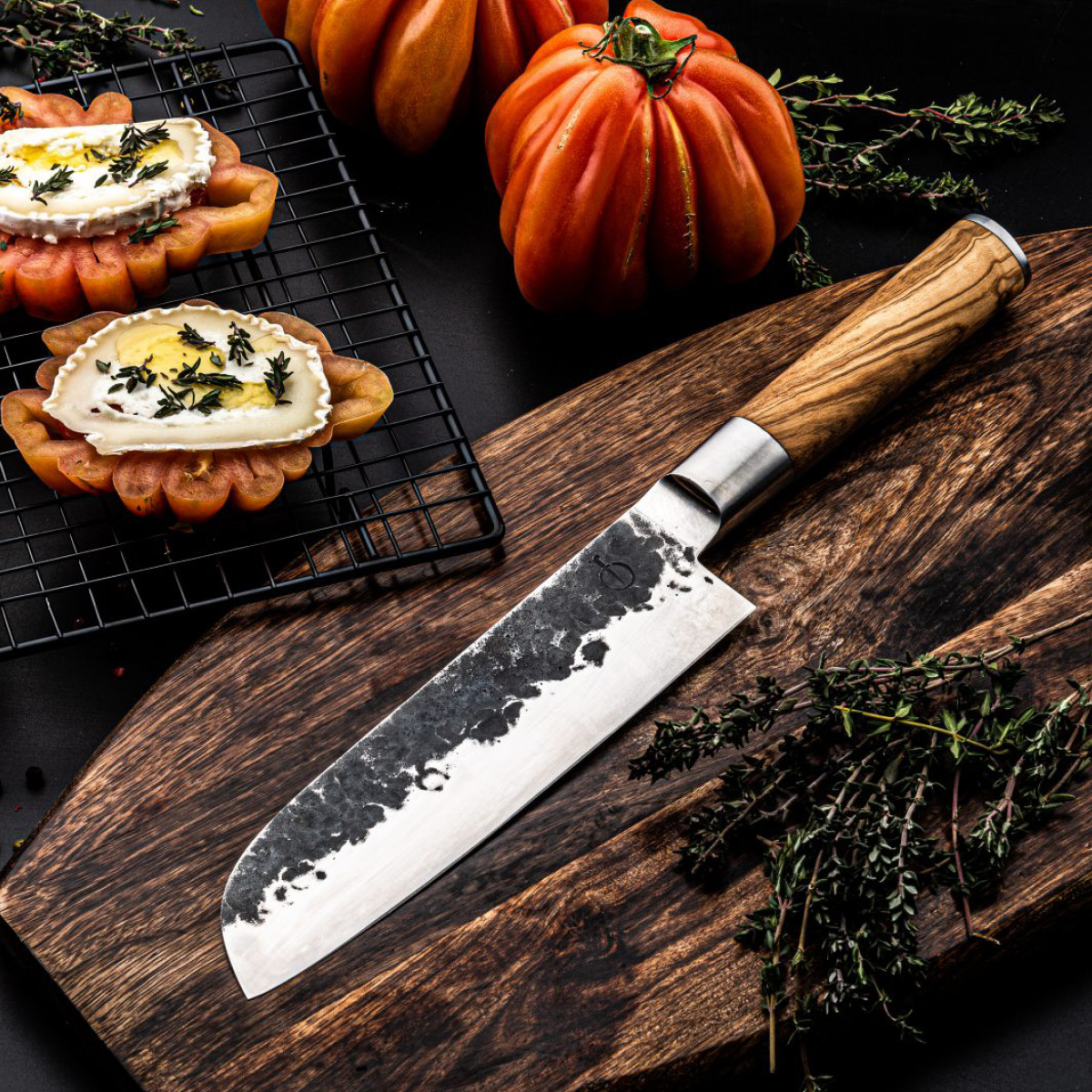 Forged Santokukniv 32 cm olive