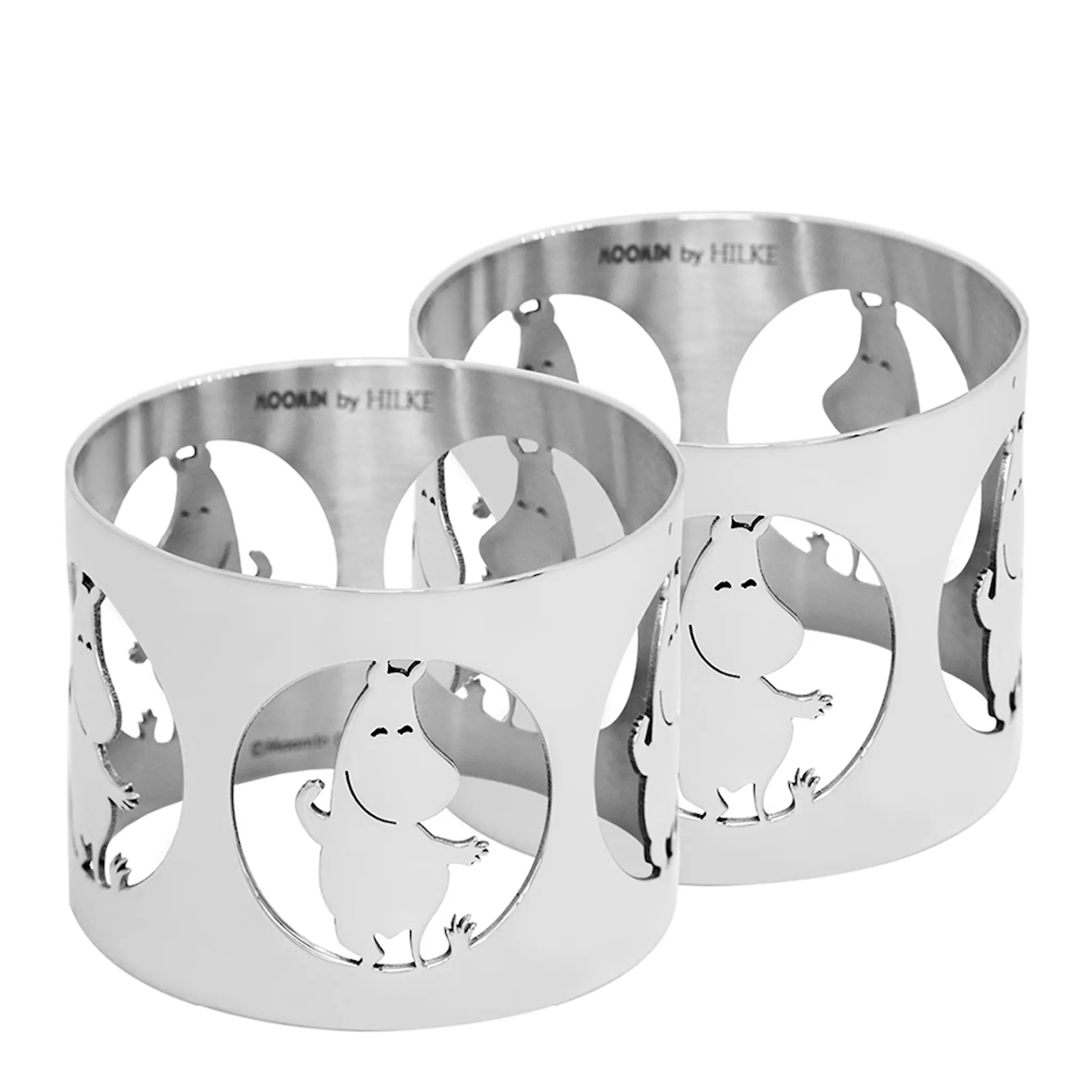 Hilke Hilke x Mumin Servettringar 5 cm 2-pack Mumintrollet Förnicklad Mässing