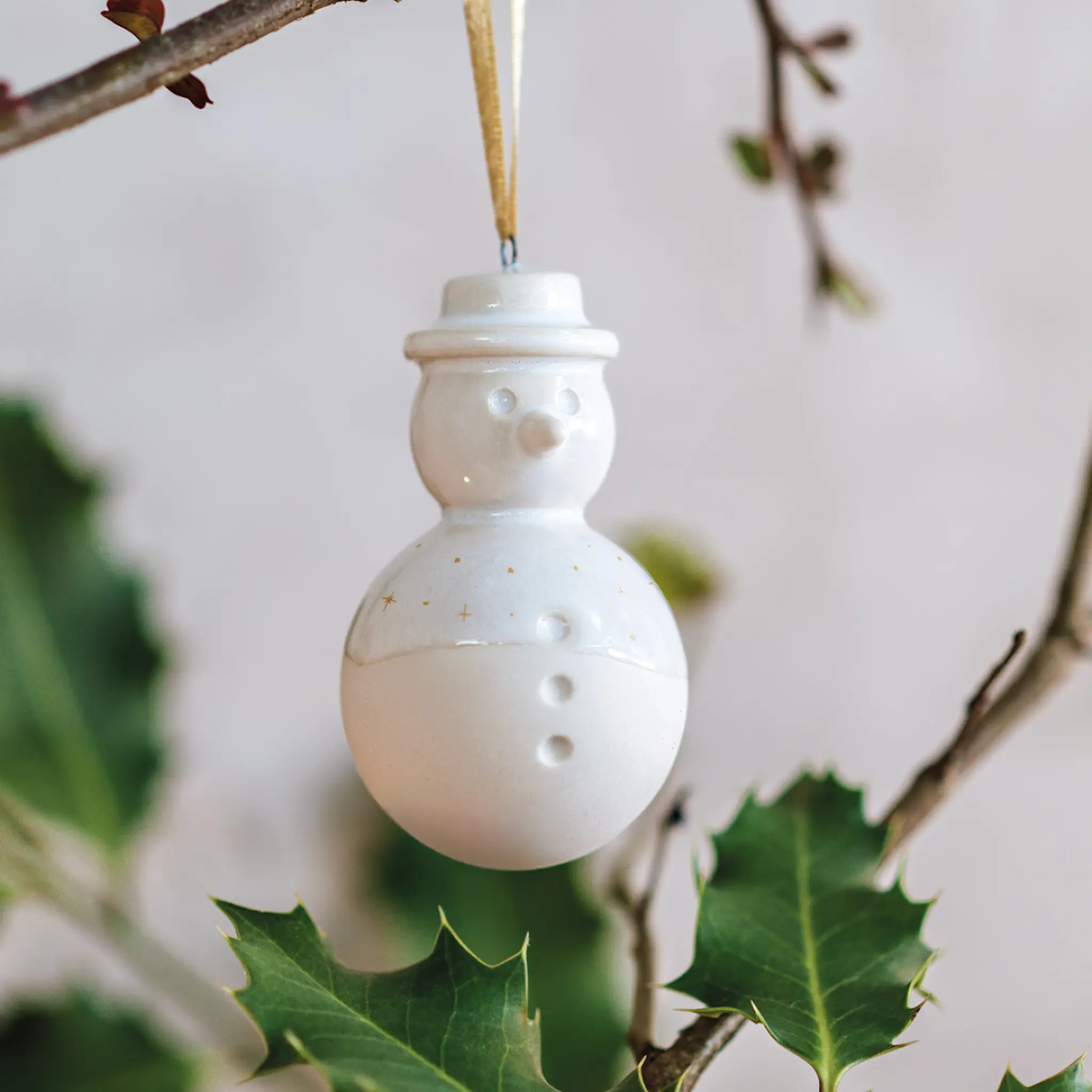 Villeroy & Boch Winter Glow snögubbe 8 cm vit