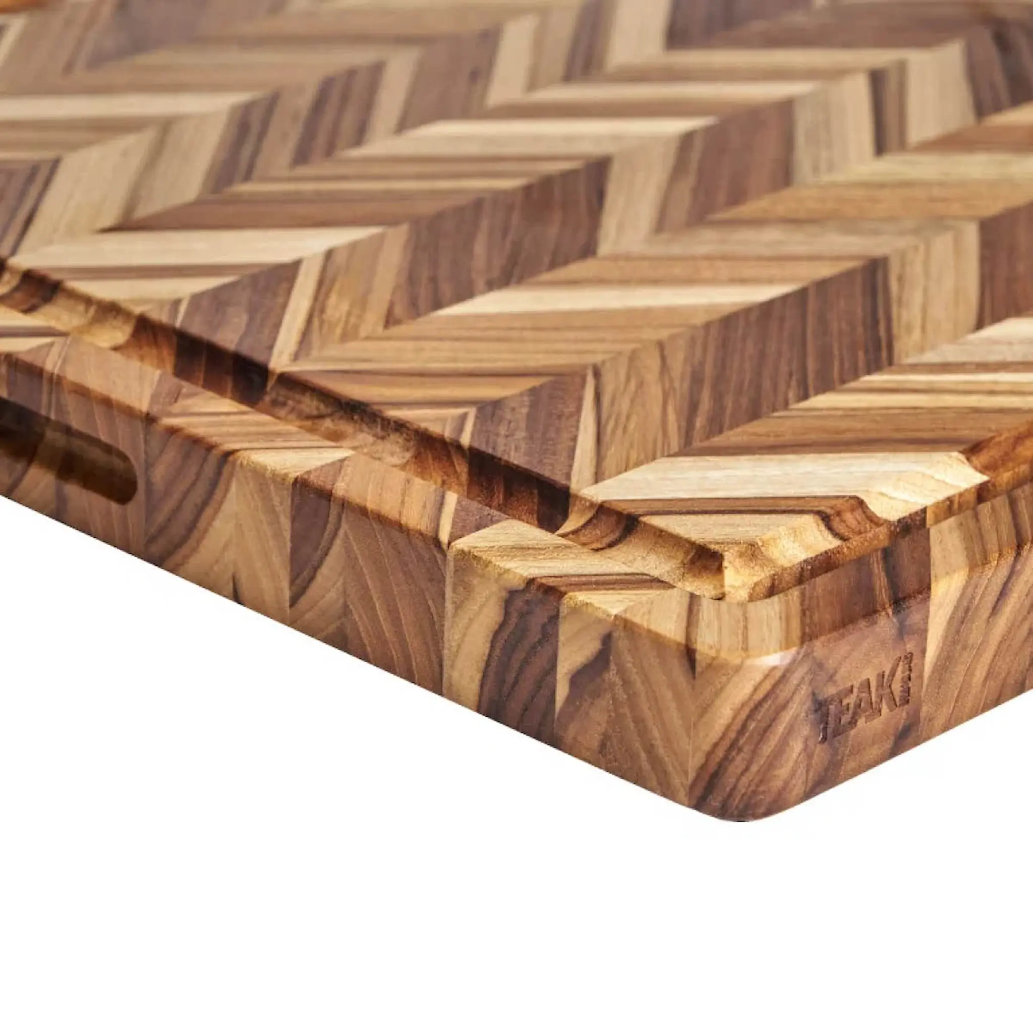 Teakhaus Herringbone skjærebrett 61x45,5 cm teak