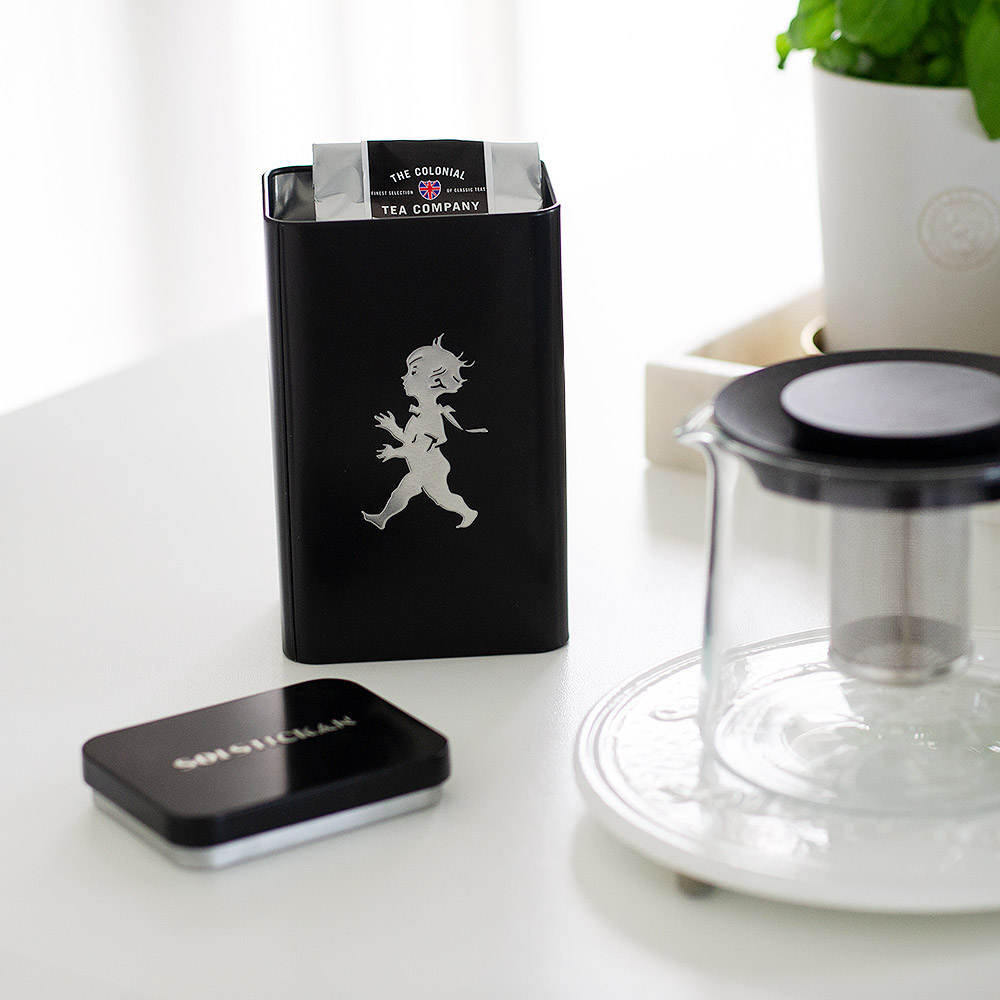 SOLSTICKAN Teboks 15,2 cm svart matt