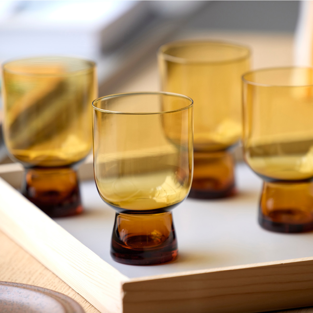 Lyngby Glas Sorrento Juomalasi 30 cl 4 kpl Ruskea