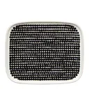 Räsymatto Tallrik Svart liten prick 15x12 cm