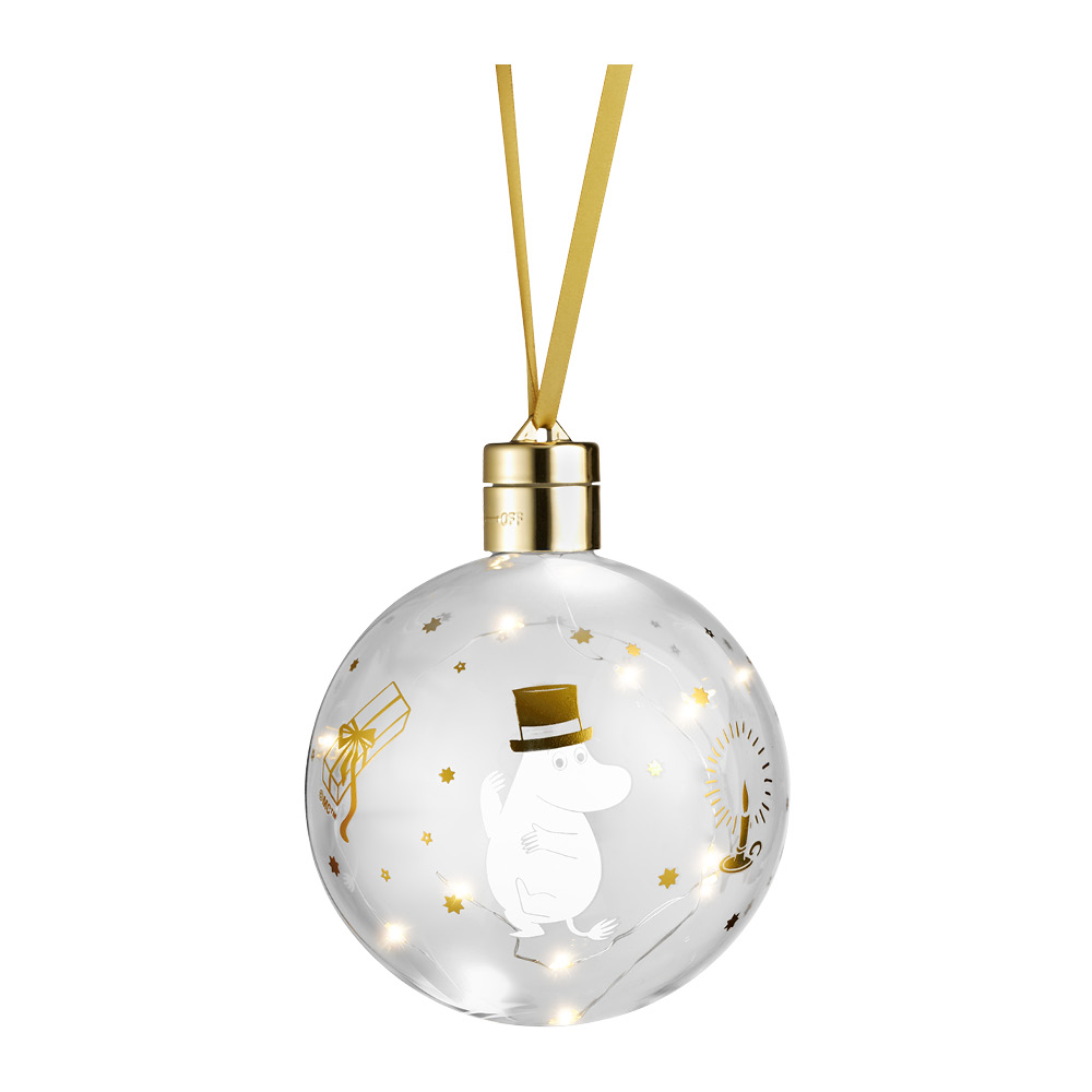 Muurla Mummi kule med LED lys 11 cm gnistrende stjerner