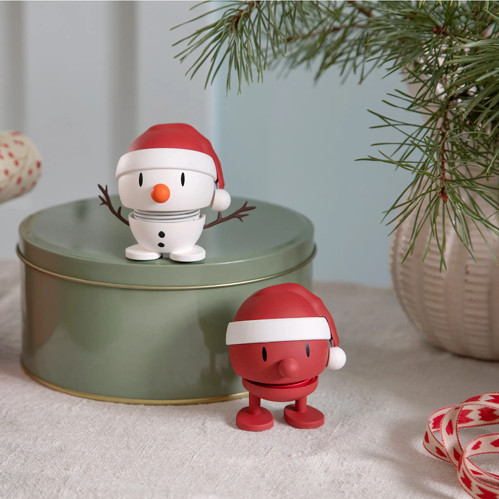 Hoptimisten Soft santa snowman liten vit