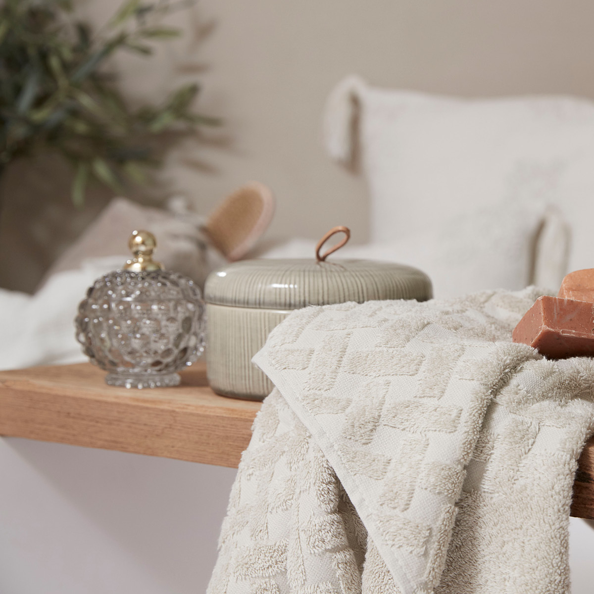 Lene Bjerre Miya Purkki 11 cm Vaaleanharmaa