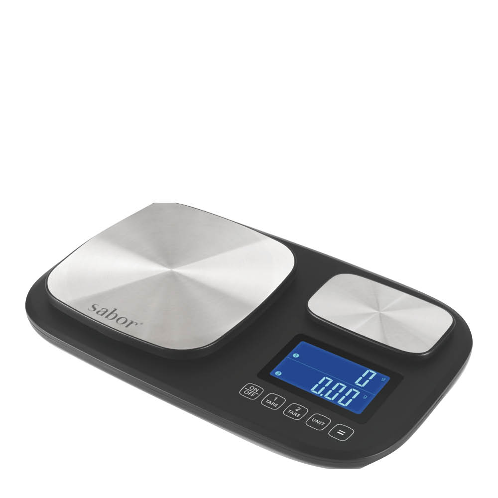 Sabor Ultimate kjøkkenvekt med to soner 0,2g–1kg + 1g–10kg
