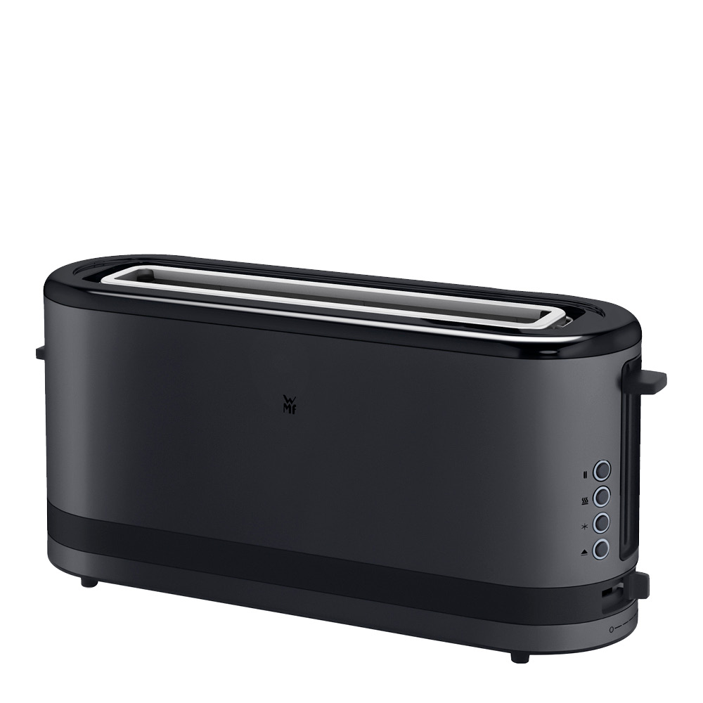WMF KitchenMinis-leivänpaahdin pitkällä aukolla 900W musta