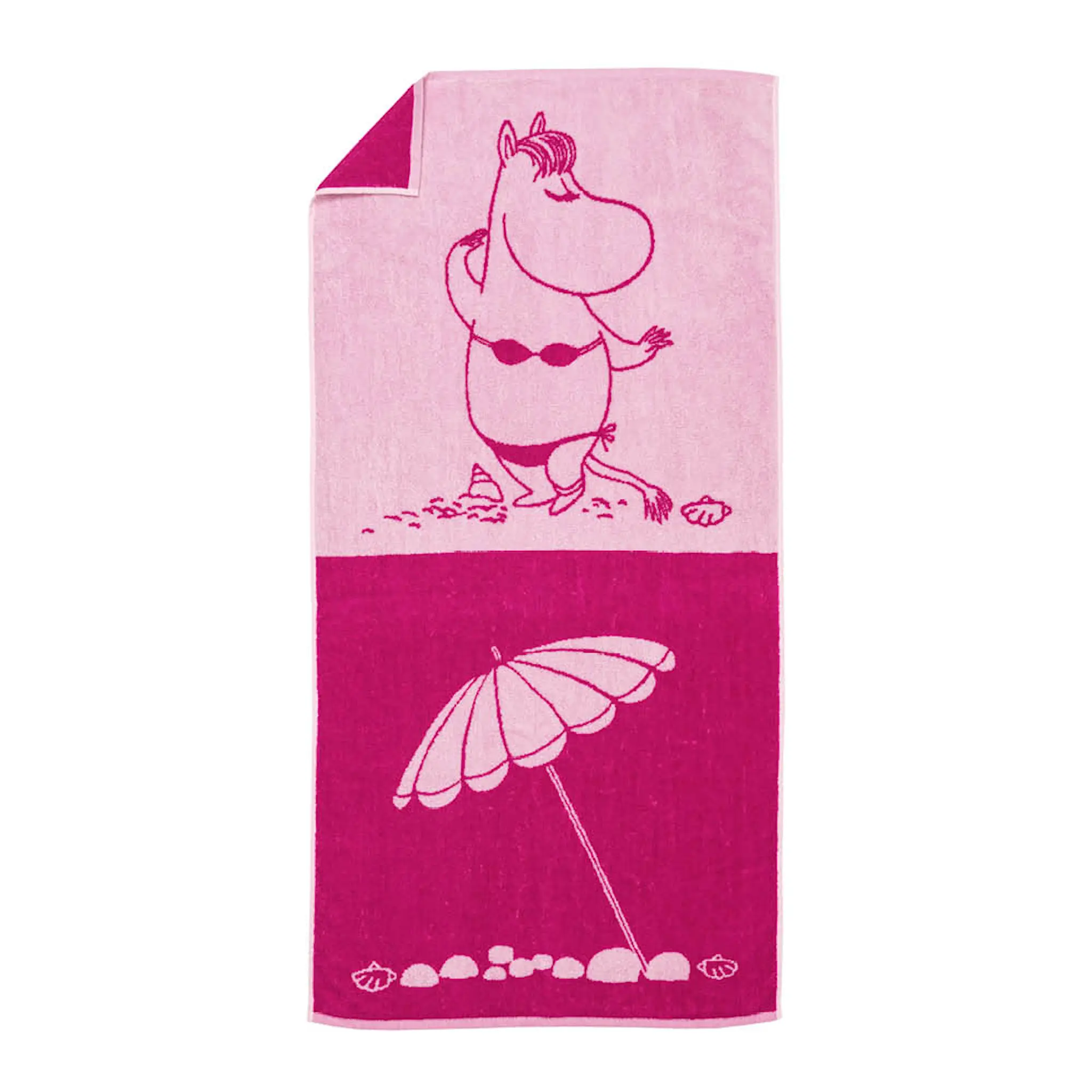 Moomin Arabia Mummi badehåndkle 70x140 cm Snorkfrøken rosa