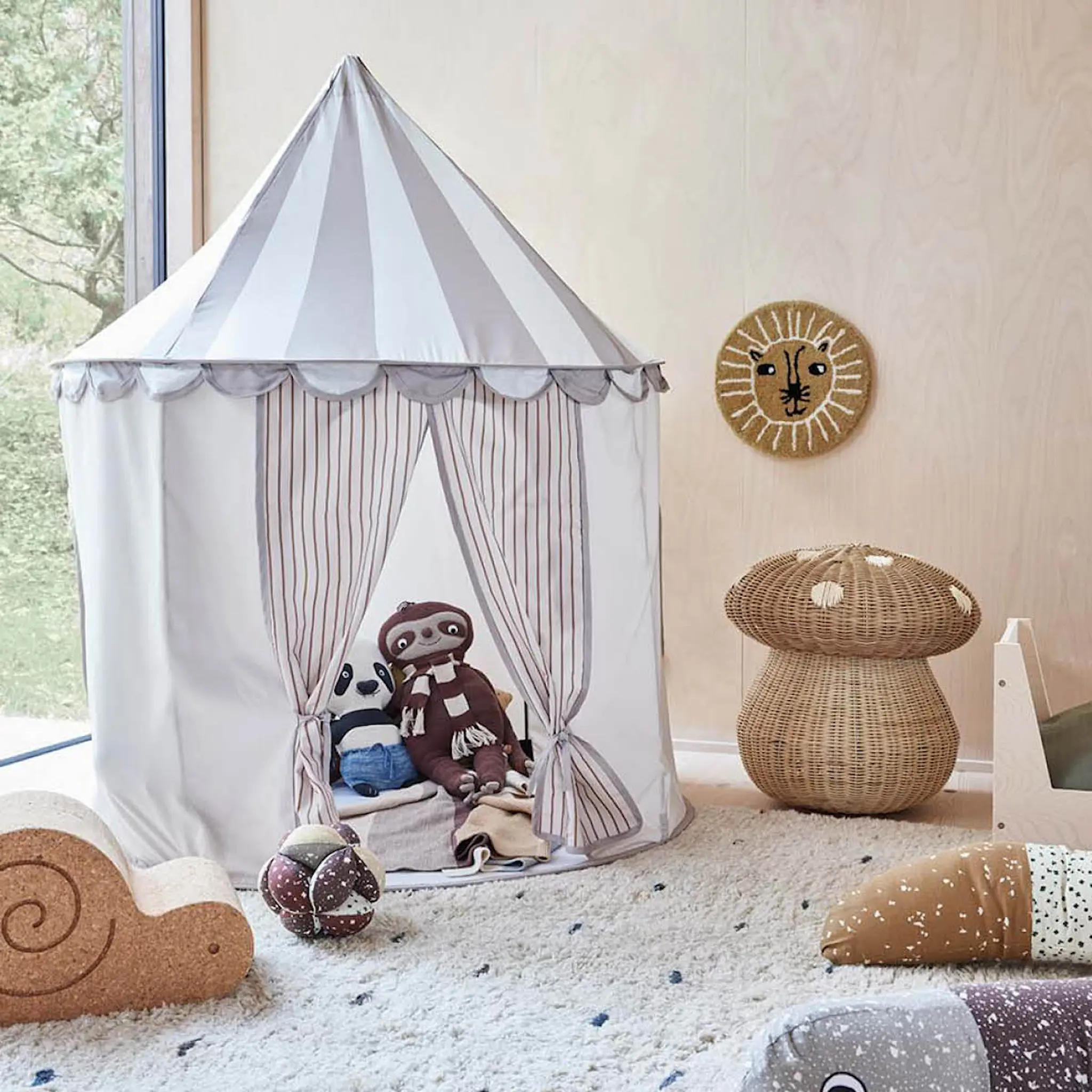 OYOY Circus barntält 100x135 cm Clay