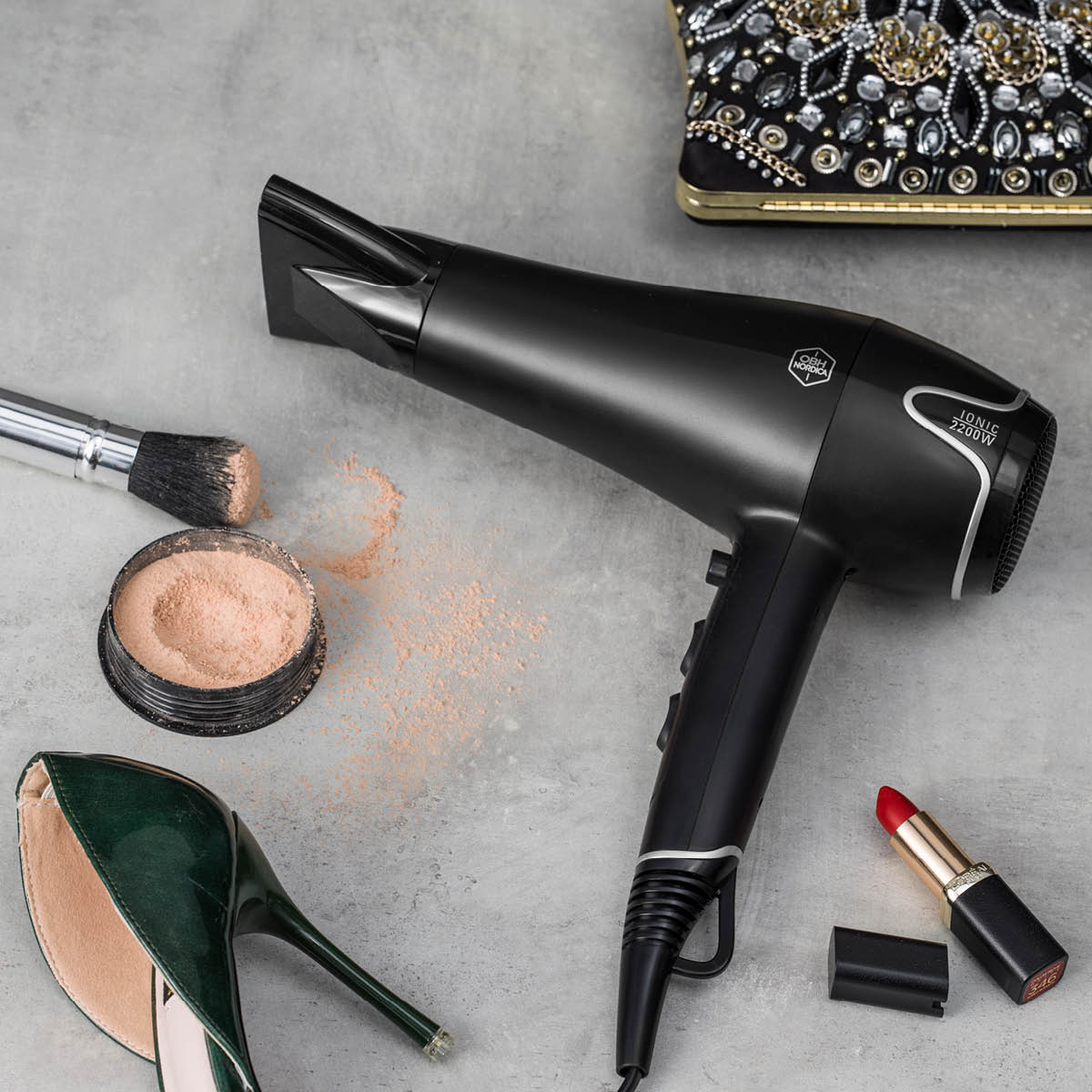 OBH Nordica Artist Easywave hårfön 2200 W svart