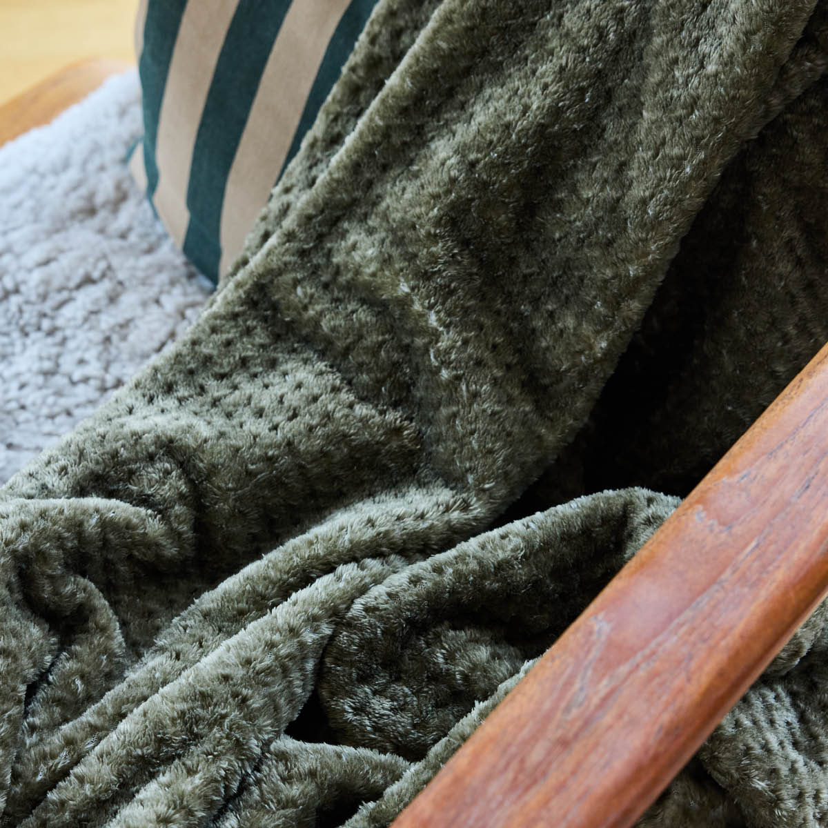 Sagaform Anni Fleecehuopa 130x170 cm Vihreä