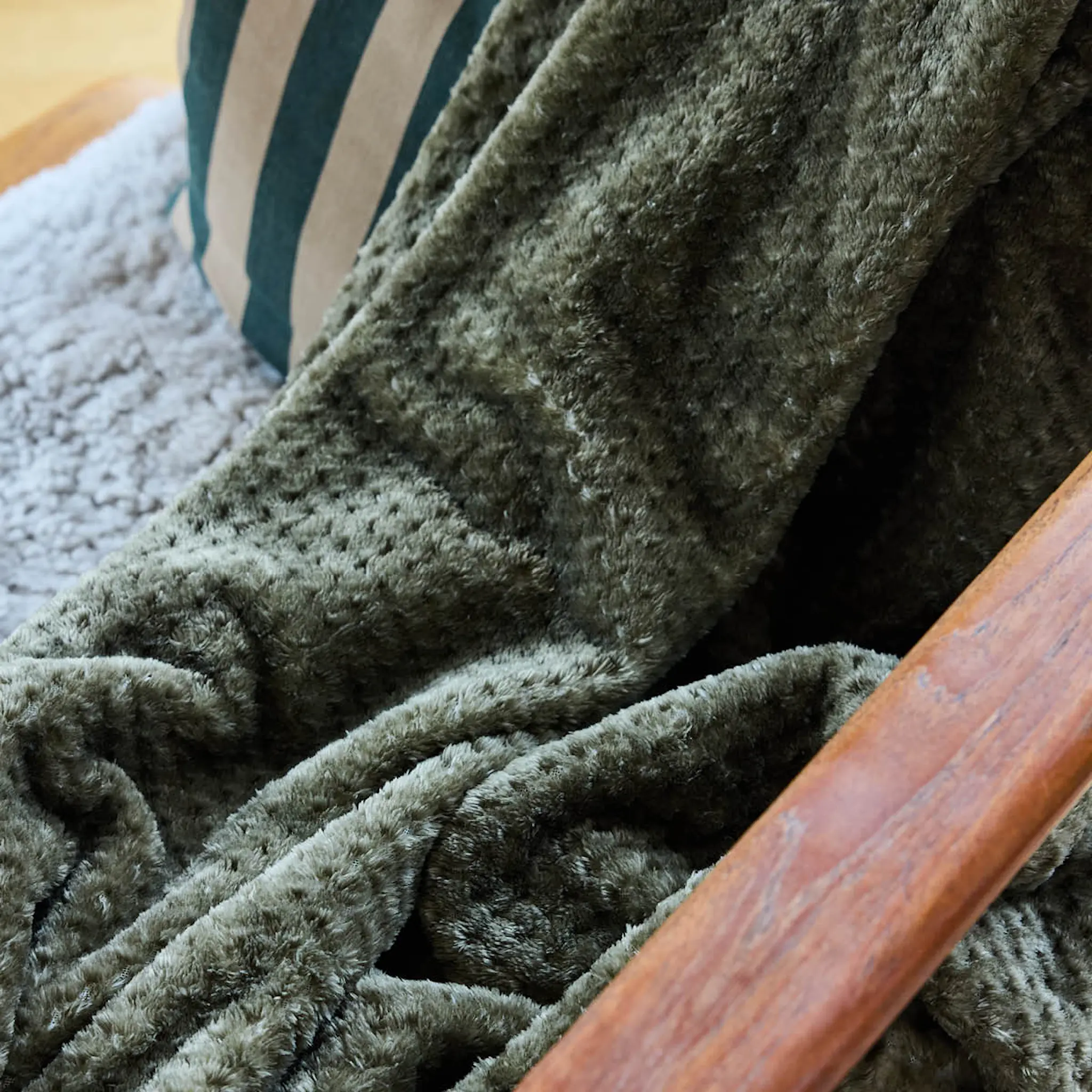 Sagaform Anni Fleecehuopa 130x170 cm Vihreä