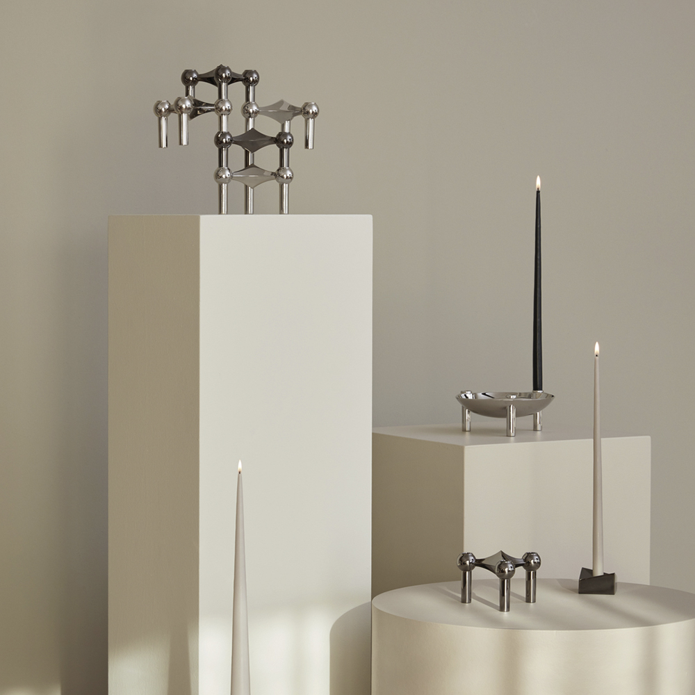 Stoff Nagel Stoff Nagel ljusstake 1-pack Svart krom