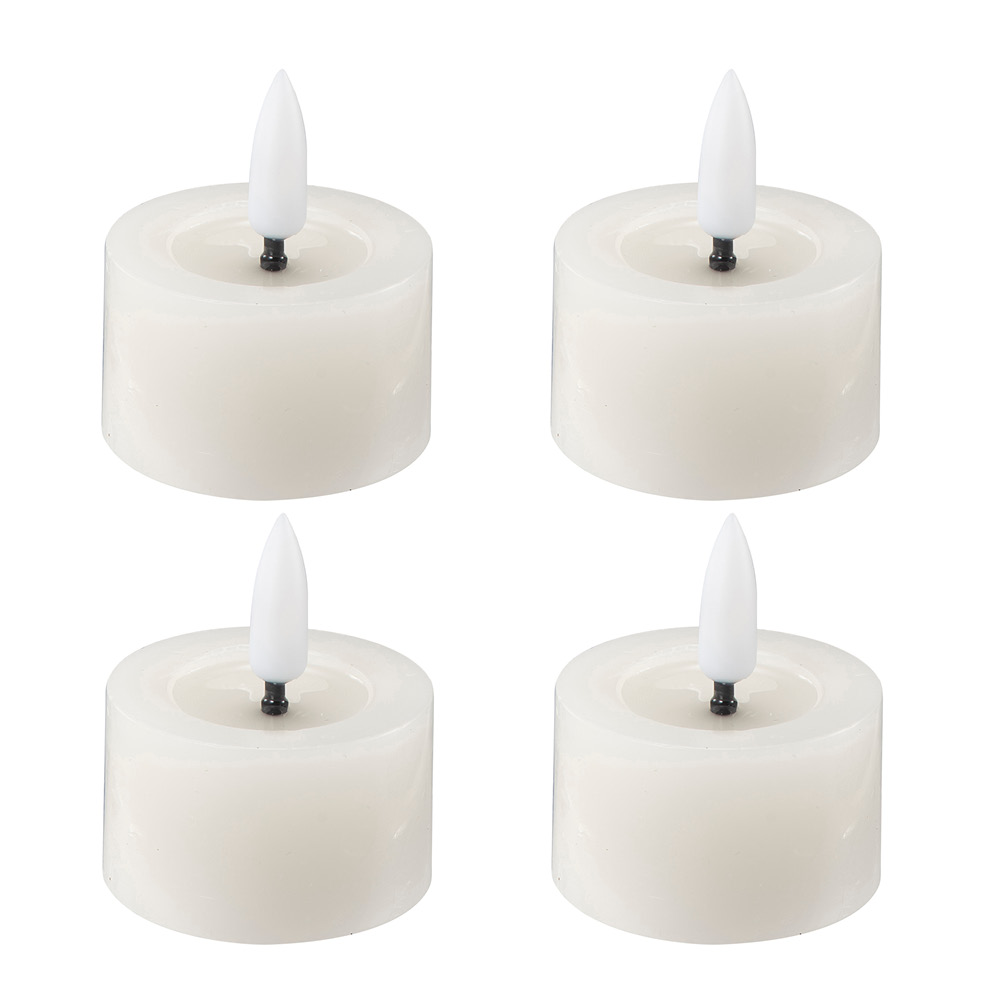 Edelweiss - LED Tuikku 4,5x2,5 cm 4 kpl Ivory