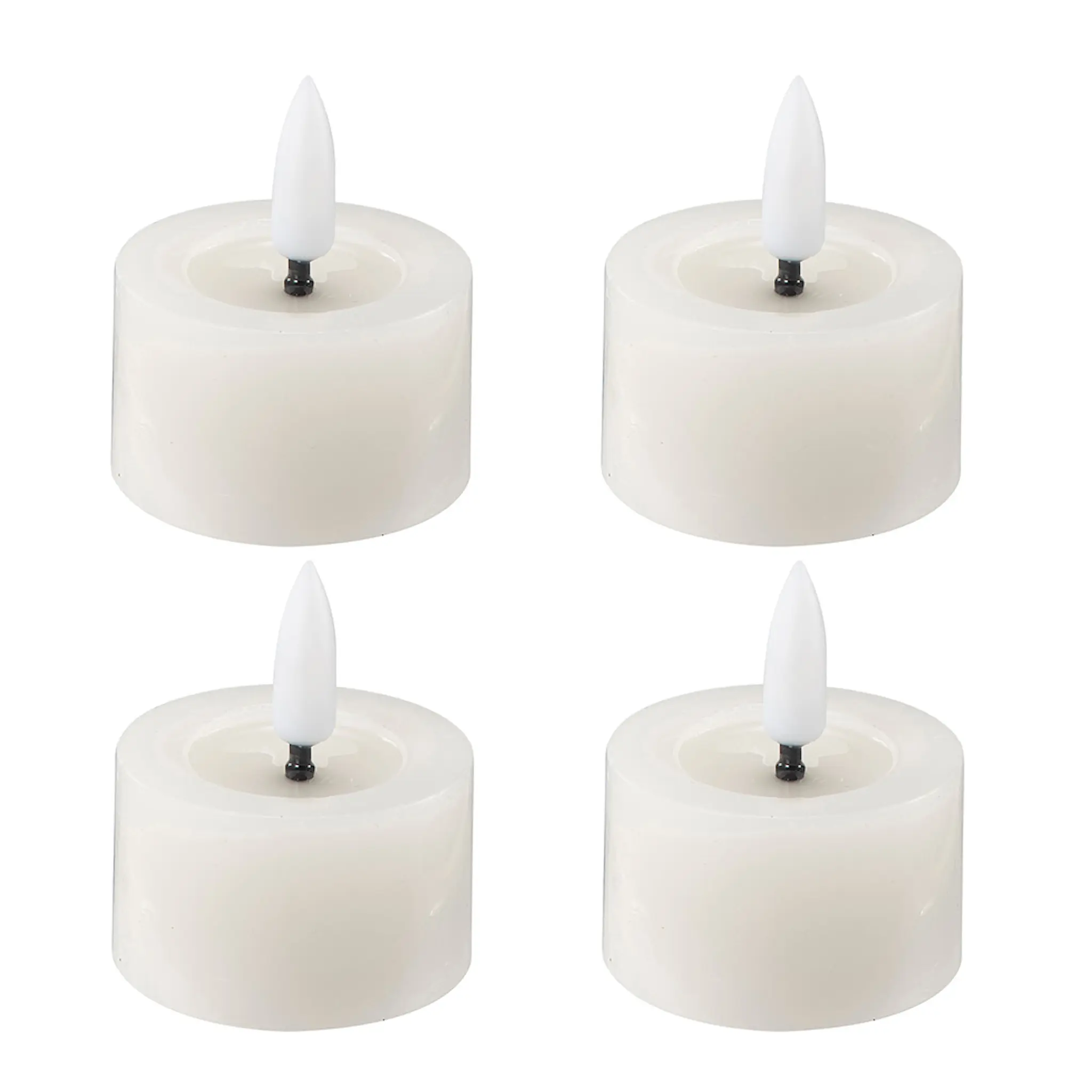 Edelweiss LED värmeljus 4-pack 4,5x2,5 cm ivory