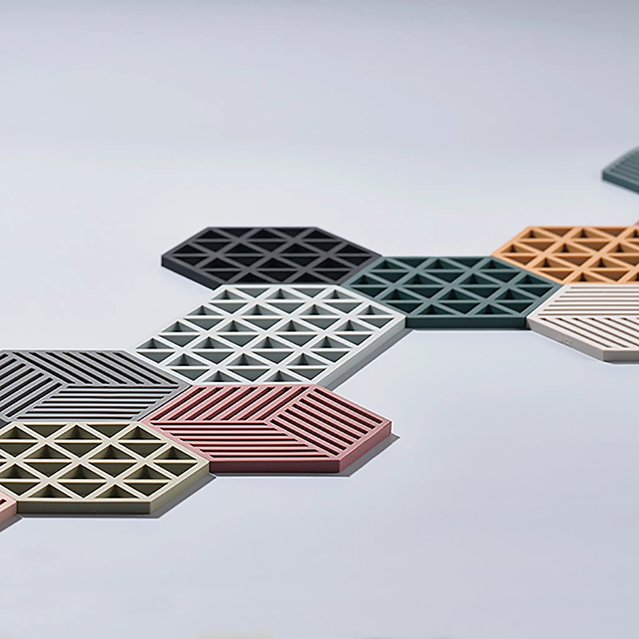 Zone Hexagon Pannunalunen Silikoni 16 cm Harmaa