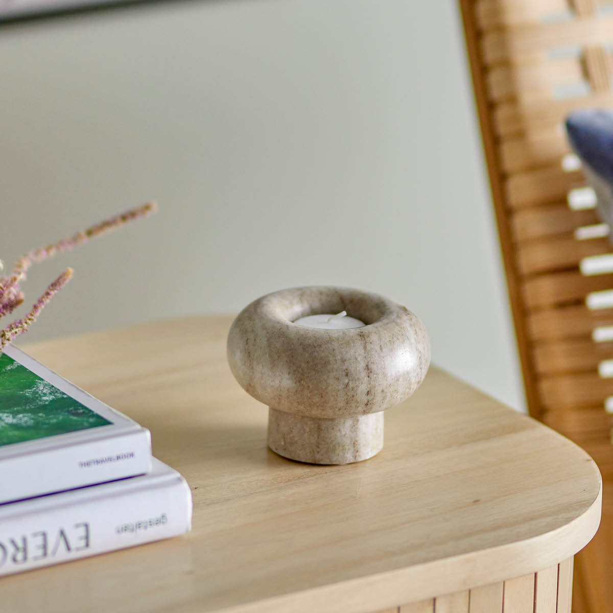 Bloomingville Isabea Kynttilälyhty 7,5x10 cm Nature Marble