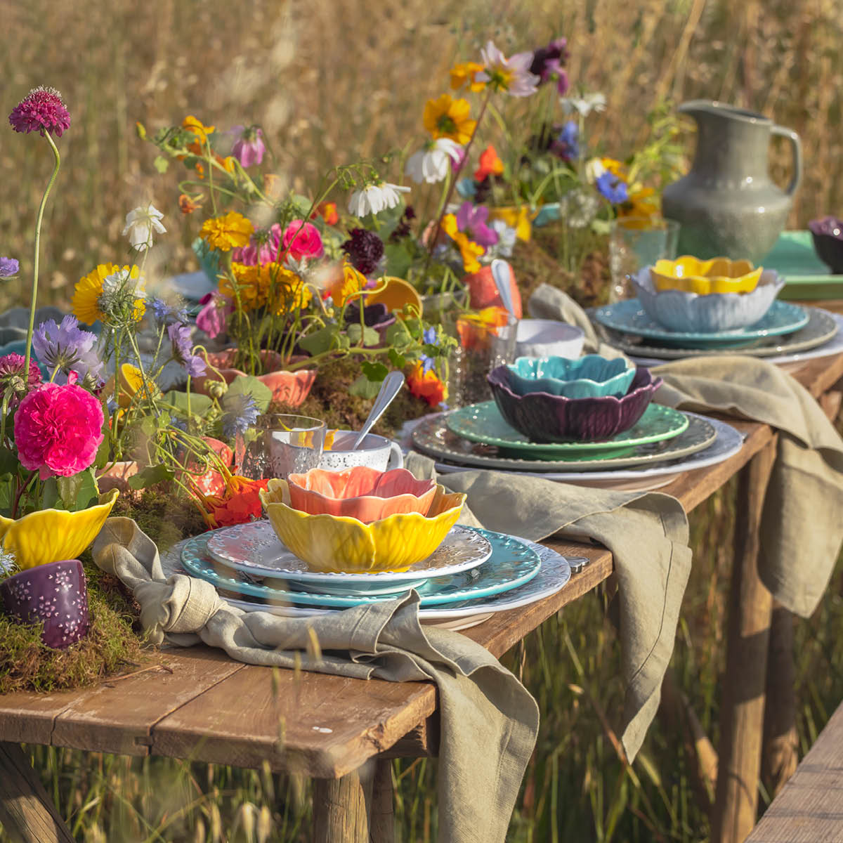 Bordallo Pinheiro Flora skål 17 cm antikvit