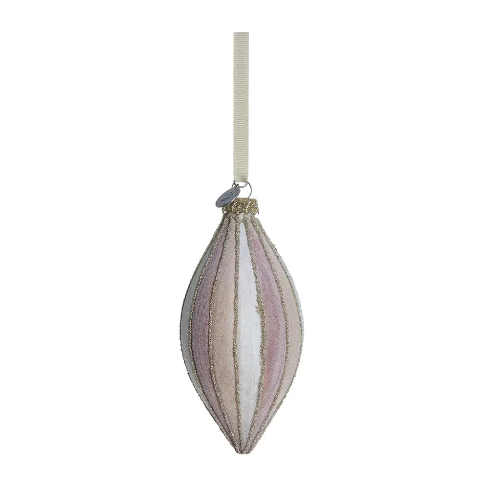 Nomillia Joulukuusenkoriste 13 cm Vaaleanpunainen/Luunvalkoinen