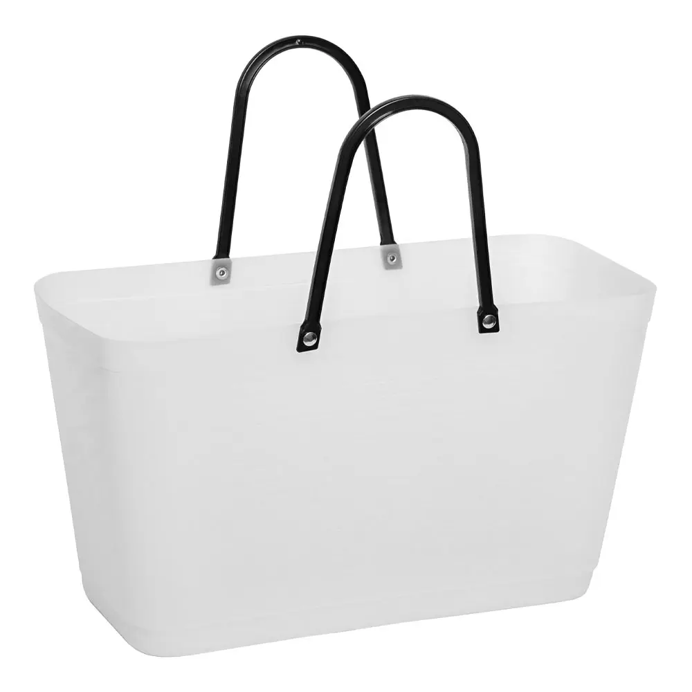 Muovinen Laukku Iso Luonnonvalkoinen