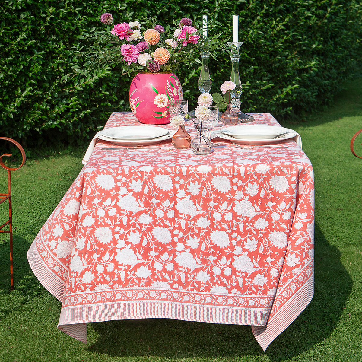 Chamois Indian Rose duk 170x270 cm lantana rose