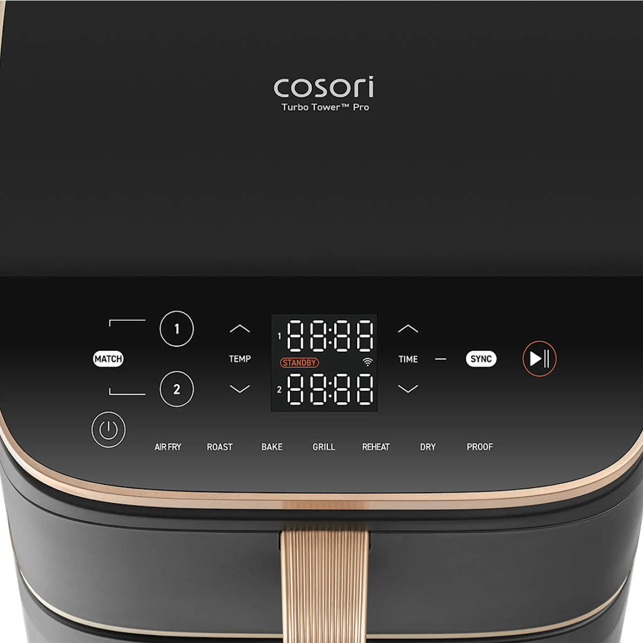 Cosori Turbo Tower Pro airfryer 10,8 L mörkgrå/roséguld
