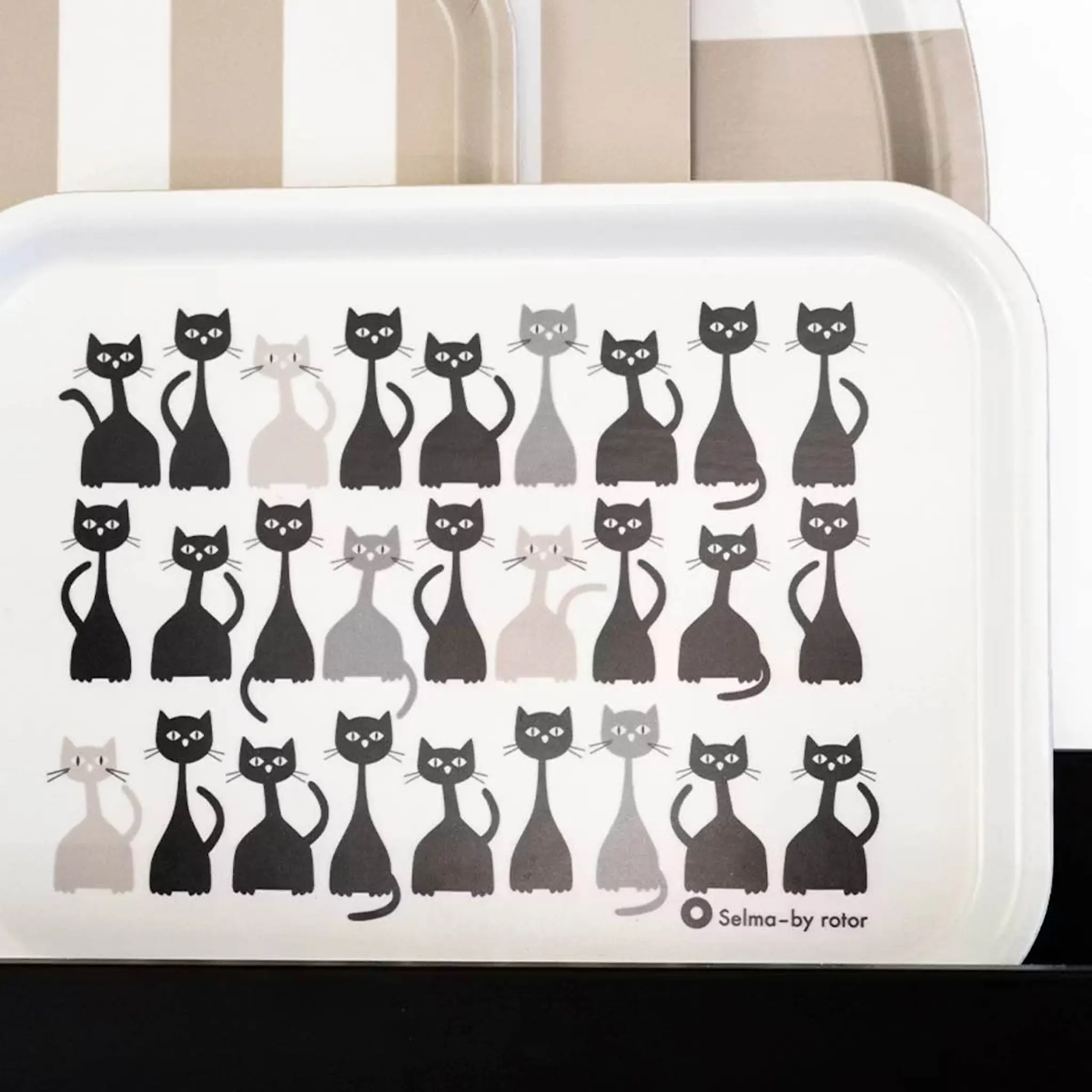 Rotor Design Selma serveringsbricka 27x20 cm vit/beige/grå