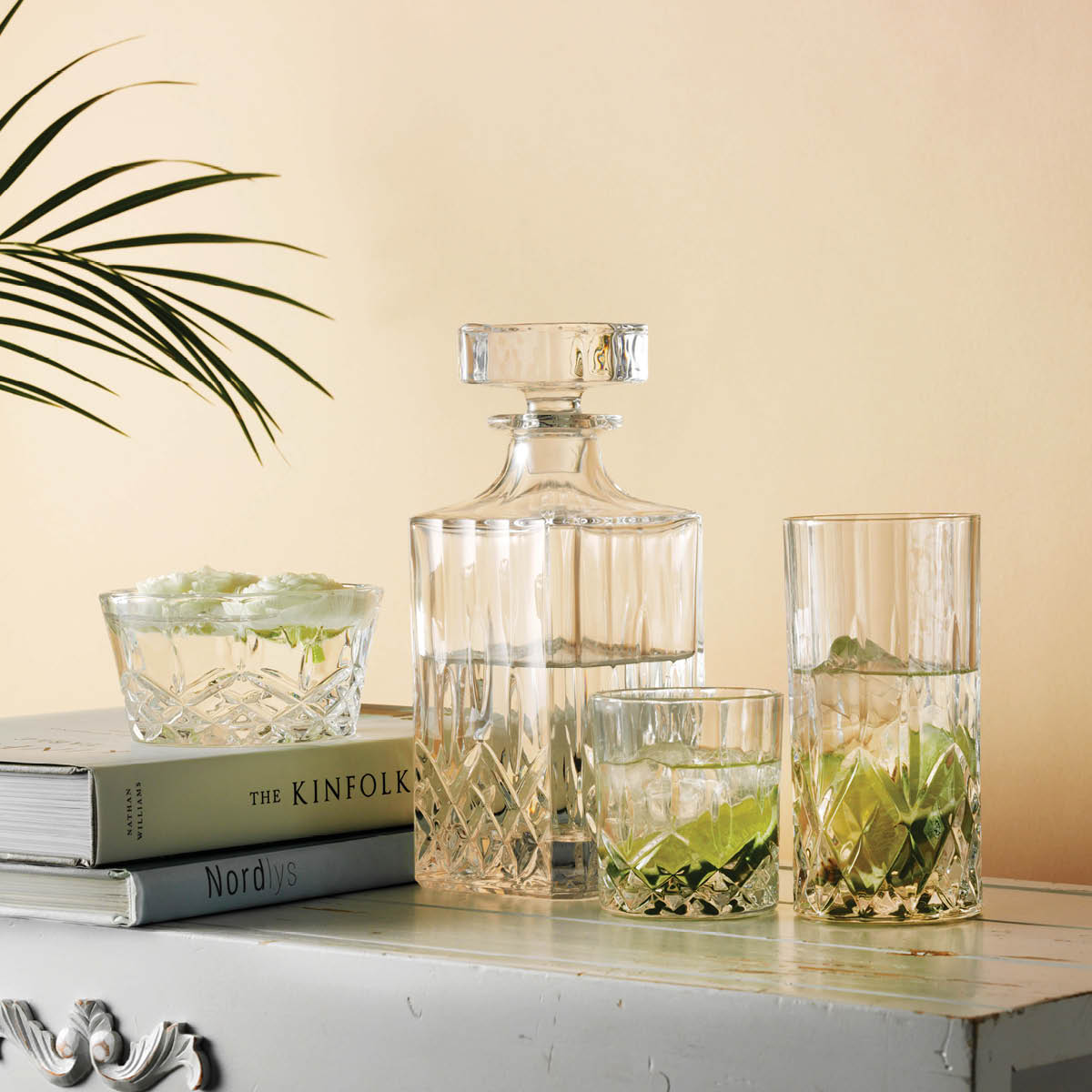 Aida Harvey whiskyset 0,7 L karaff + 4 whiskyglas