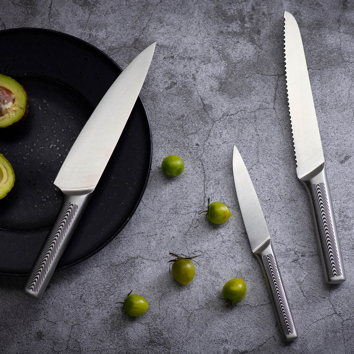 Modern House Blade knivset 3 delar stål