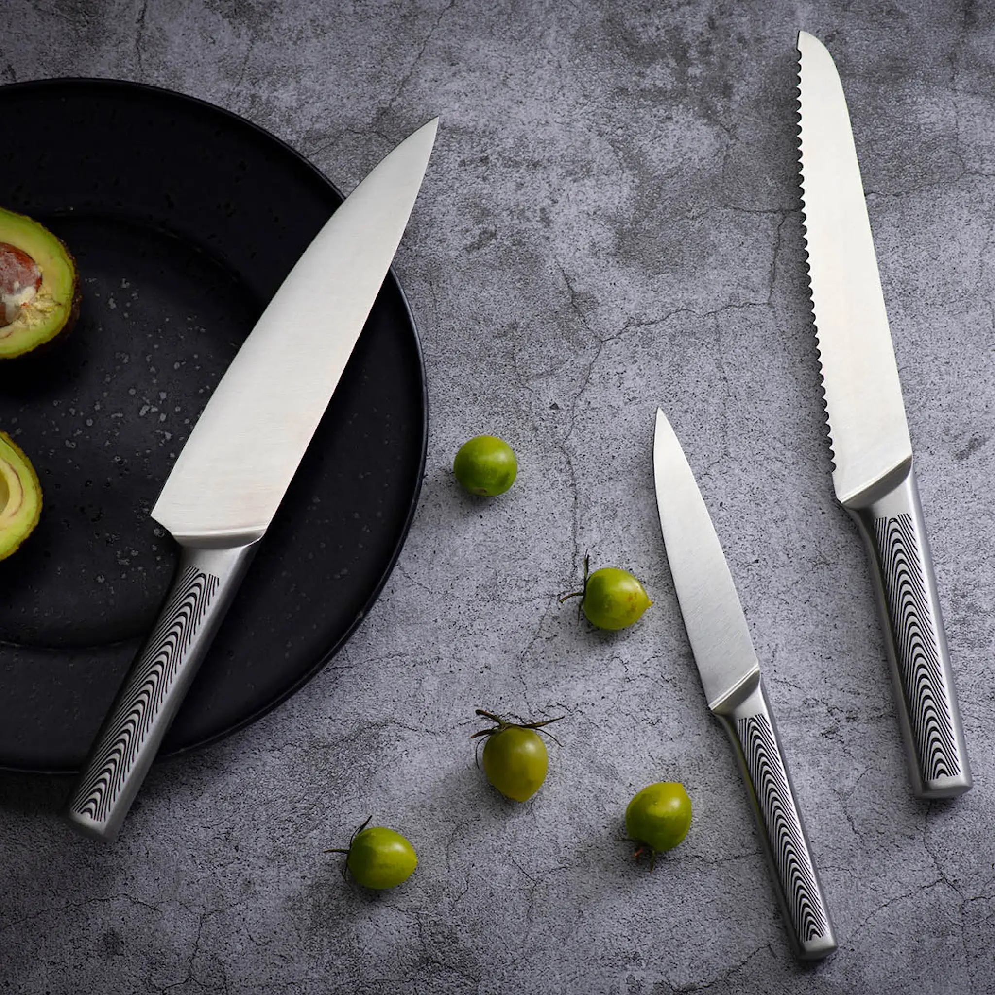 Modern House Blade knivset 3 delar stål