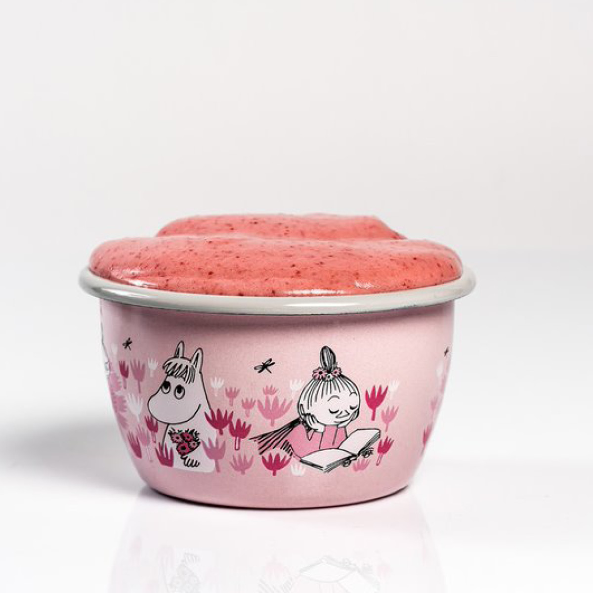 Muurla Mummi emaljeskål 12 cm rosa