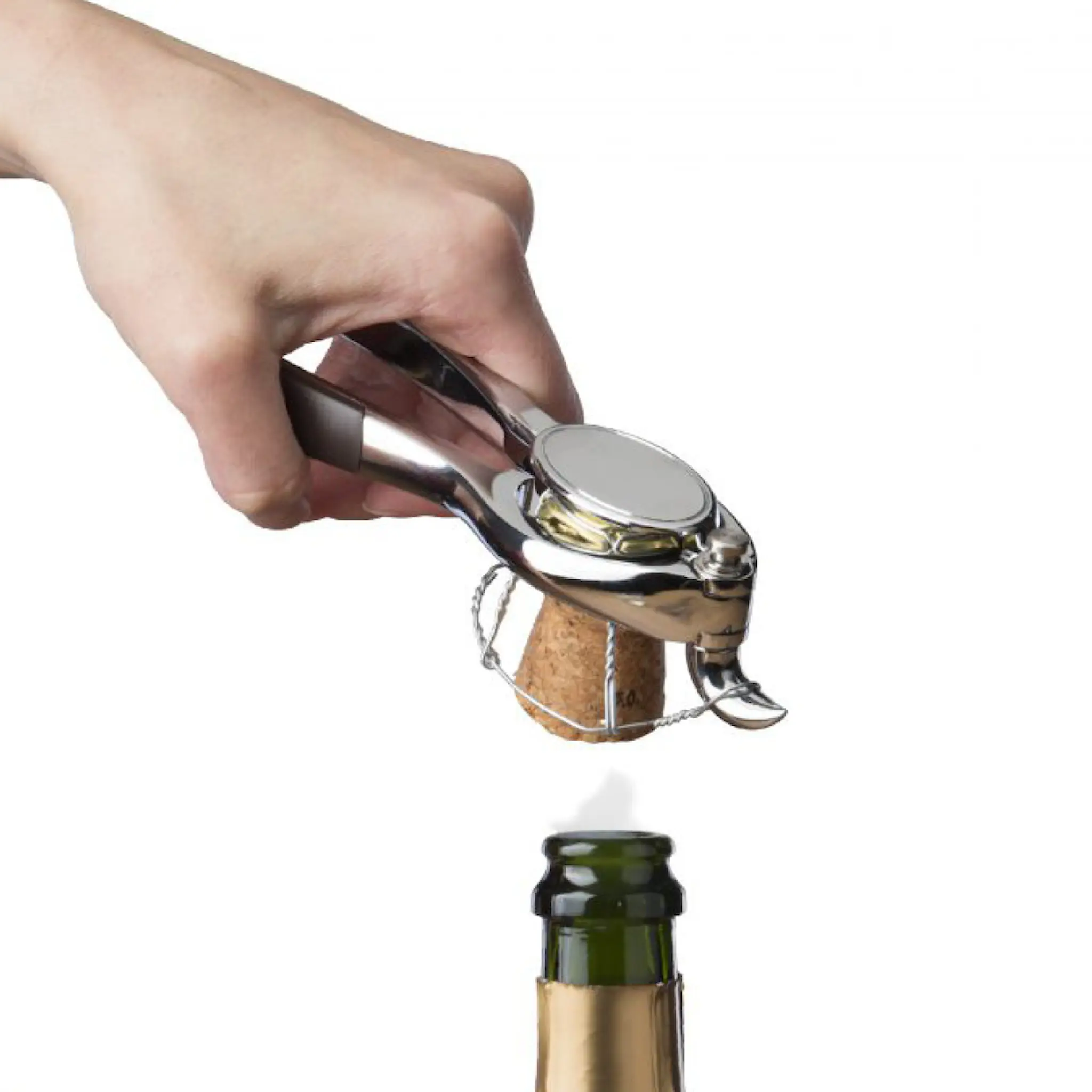 Vacu Vin Champagne Flasköppnare Silver