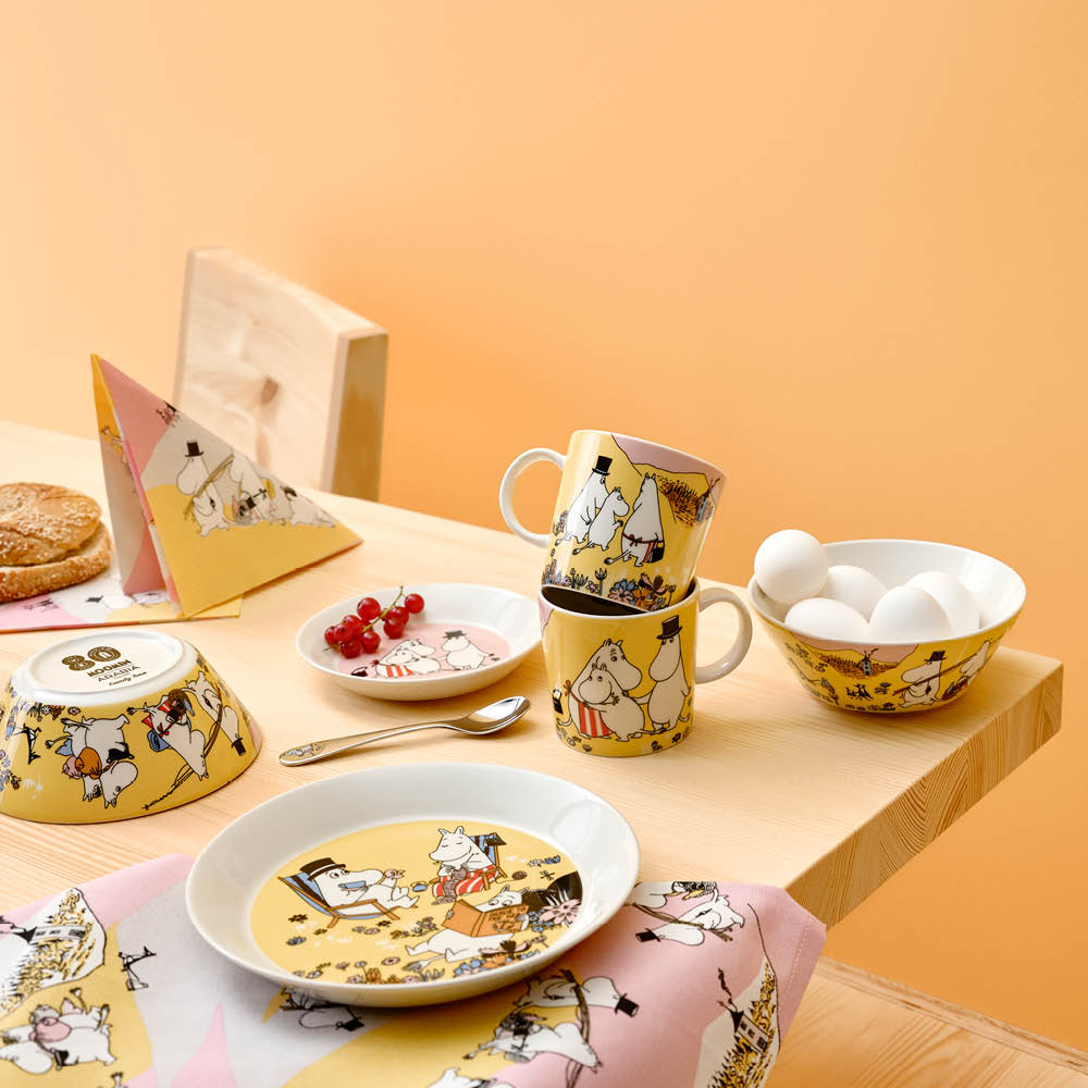 Moomin Arabia Muminmugg & assiett set Familjetid