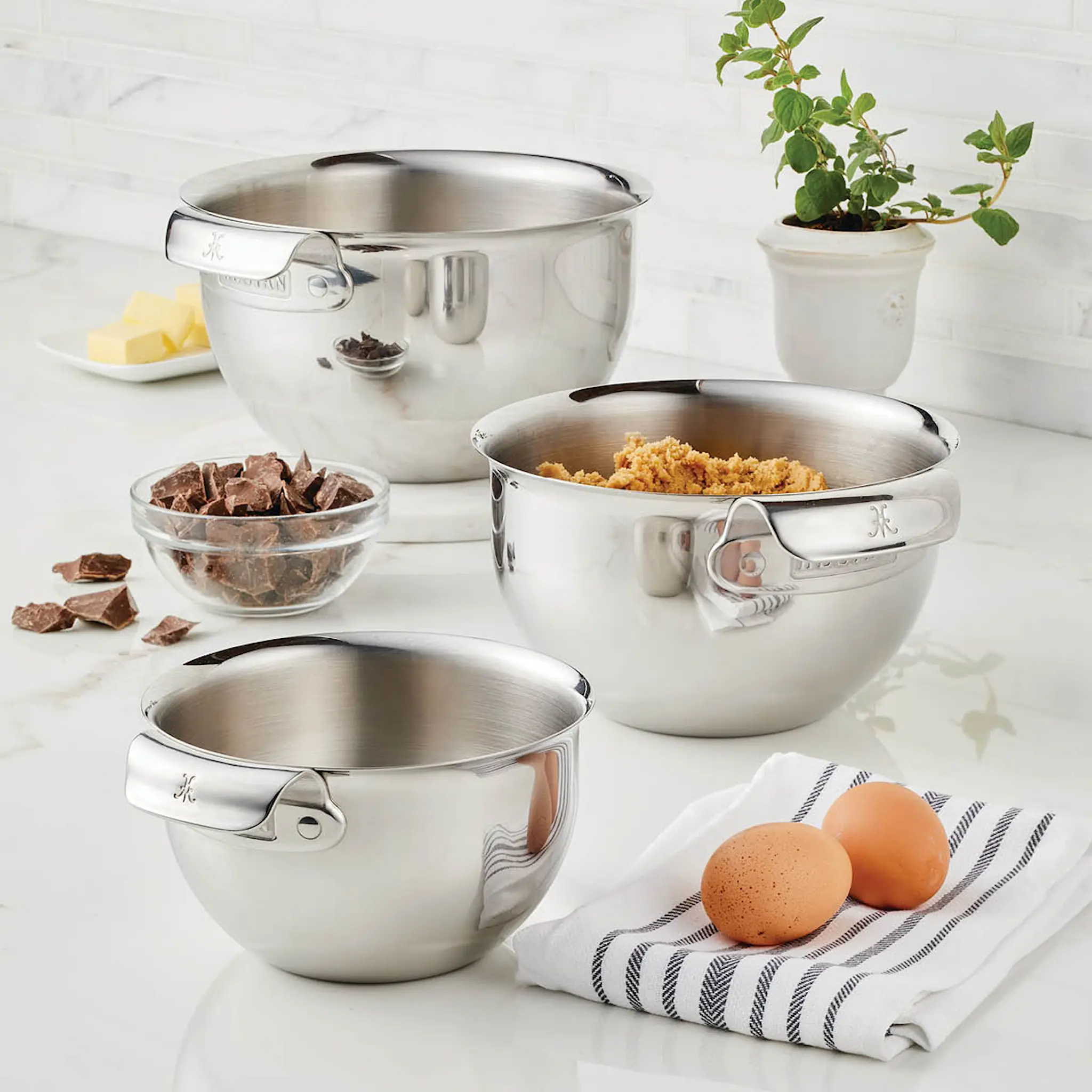 Hestan Provisions rostfri bunke skålset 3 delar